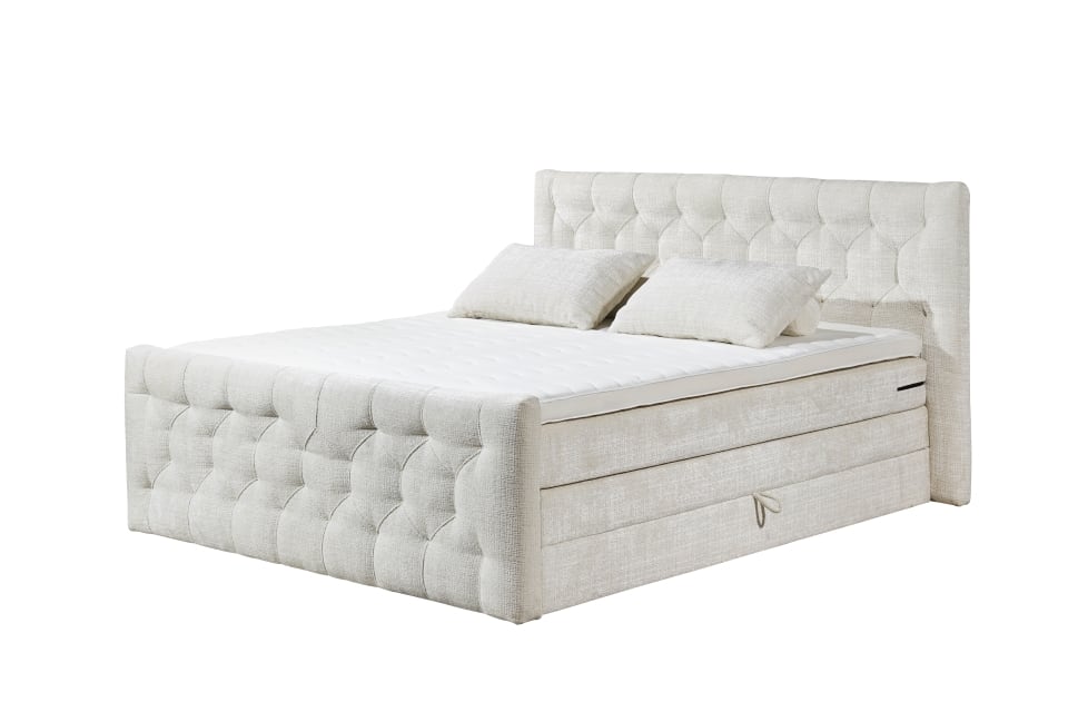 Boxspringbett Nevada von ED Exciting Design mit Bettkasten | Härtegrad H2, Stoff Cremona-Mikrofaser Boxspringbett Nevada von ED Exciting Design mit Bettkasten | Härtegrad H2, Stoff Cremona-Mikrofaser