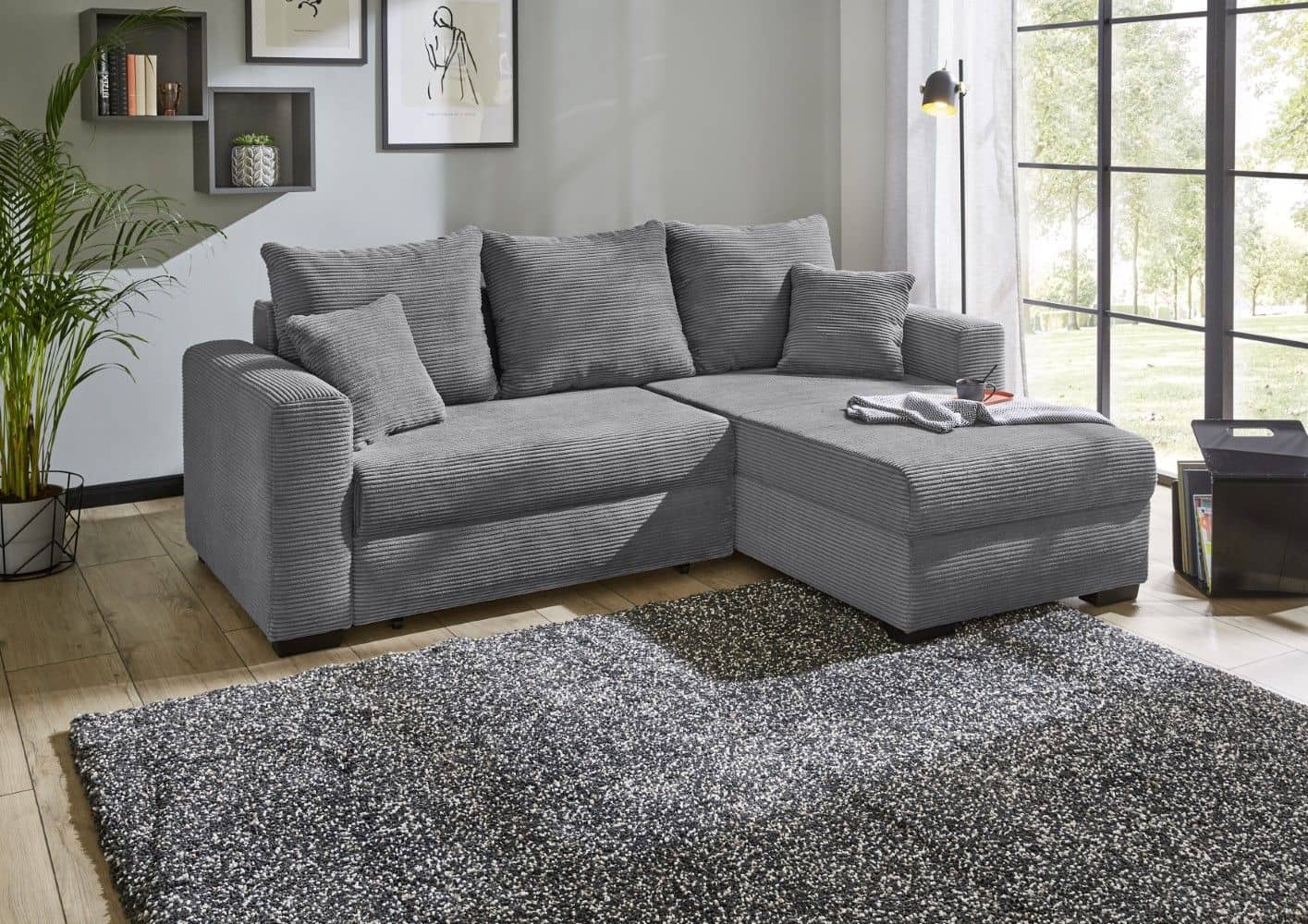 Cord Ecksofa Elmau mit Schlaffunktion – Jockenhöfer Raumwunder