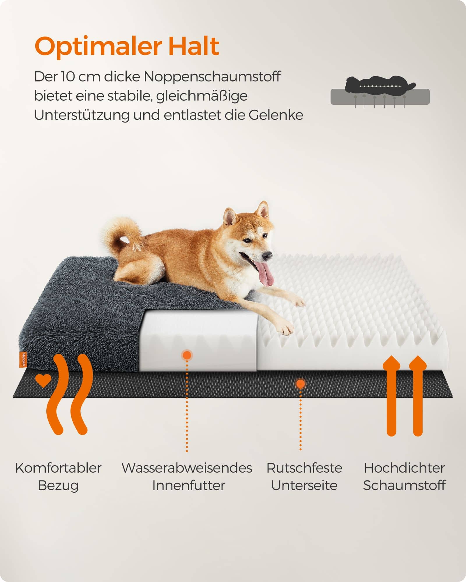 Hundebett Plüsch 110 x 73 x 10 cm Dunkelgrau XL Hundebett Plüsch 110 x 73 x 10 cm Dunkelgrau XL