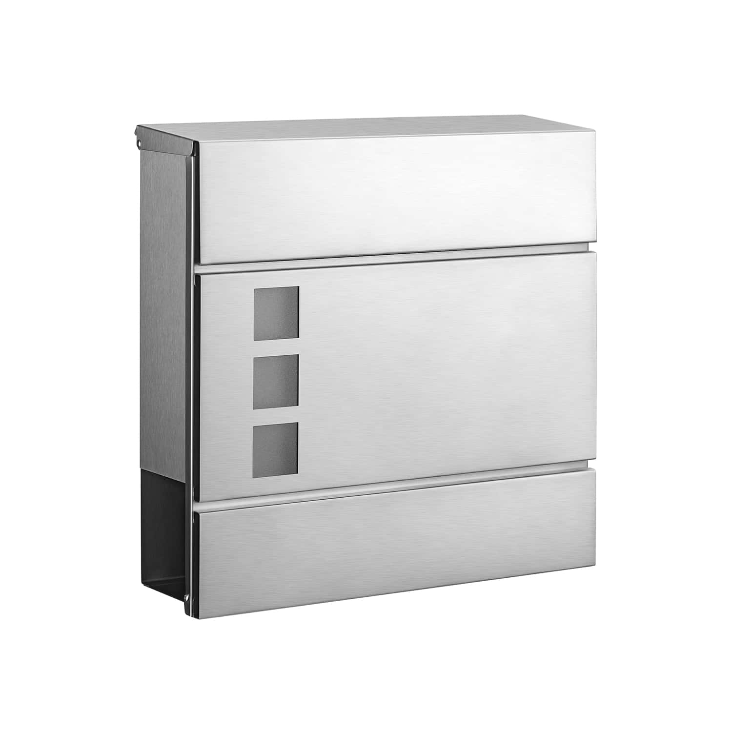 Wandbriefkasten mit Zeitungsfach silbern Wandbriefkasten mit Zeitungsfach silbern