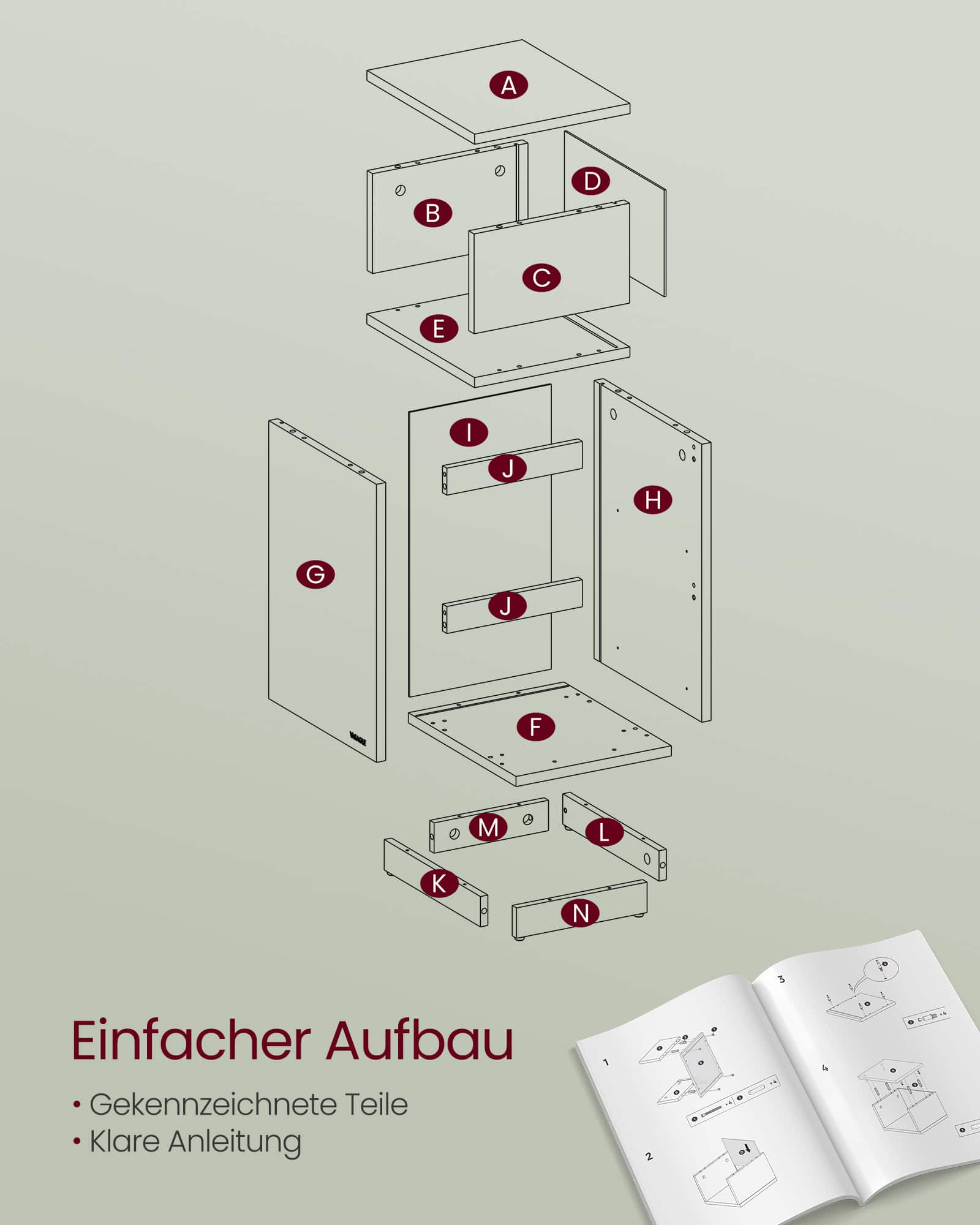 Schmaler Nachttisch 2er Set mit Schubladen wolkenweiß Schmaler Nachttisch 2er Set mit Schubladen wolkenweiß