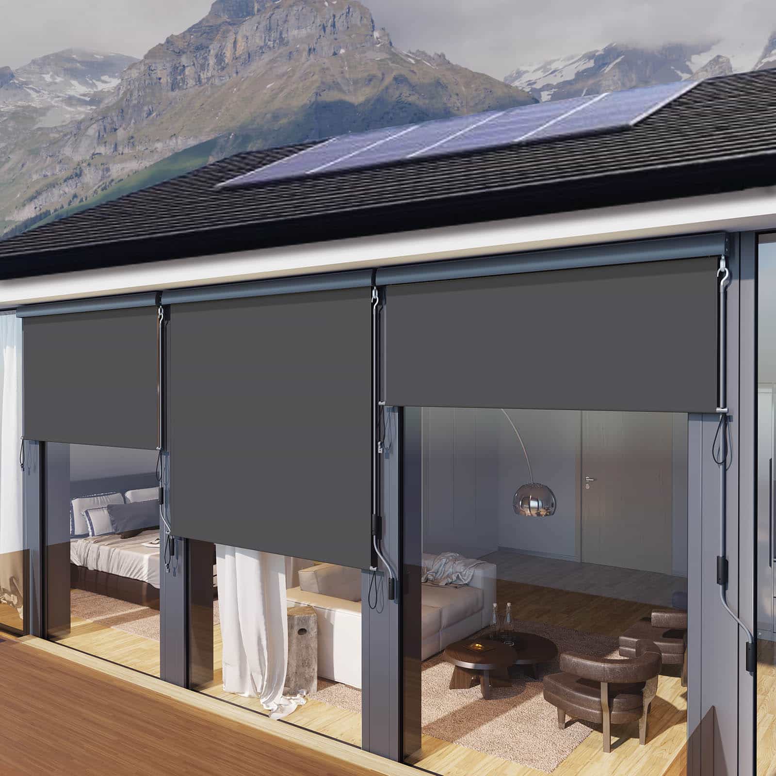 Senkrechtmarkise 1,6 x 2,5 m Anthrazit-GSA165GY Senkrechtmarkise 1,6 x 2,5 m Anthrazit-GSA165GY