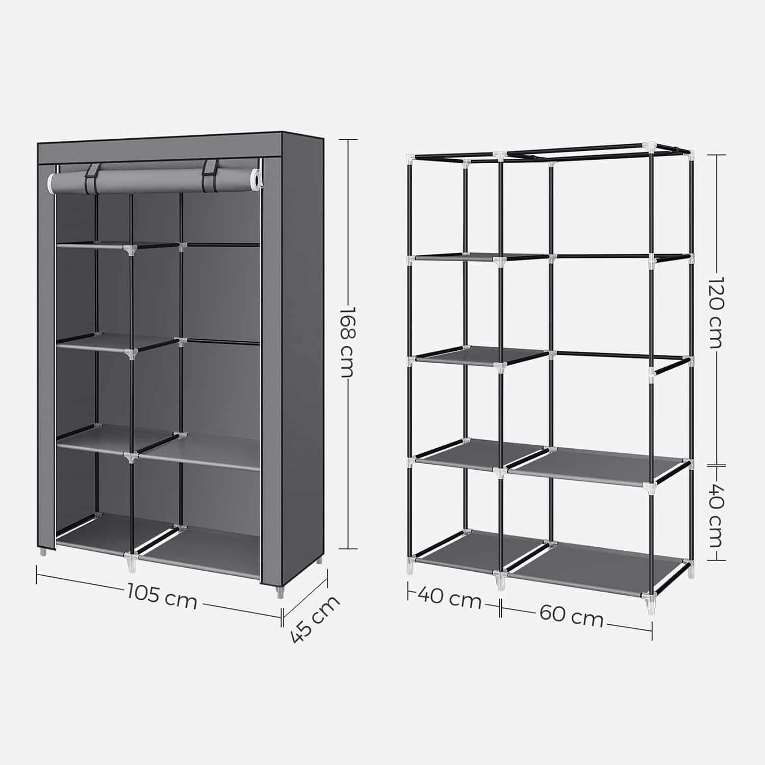 Stoffschrank mit Kleiderstange-RYG085G02 Stoffschrank mit Kleiderstange-RYG085G02