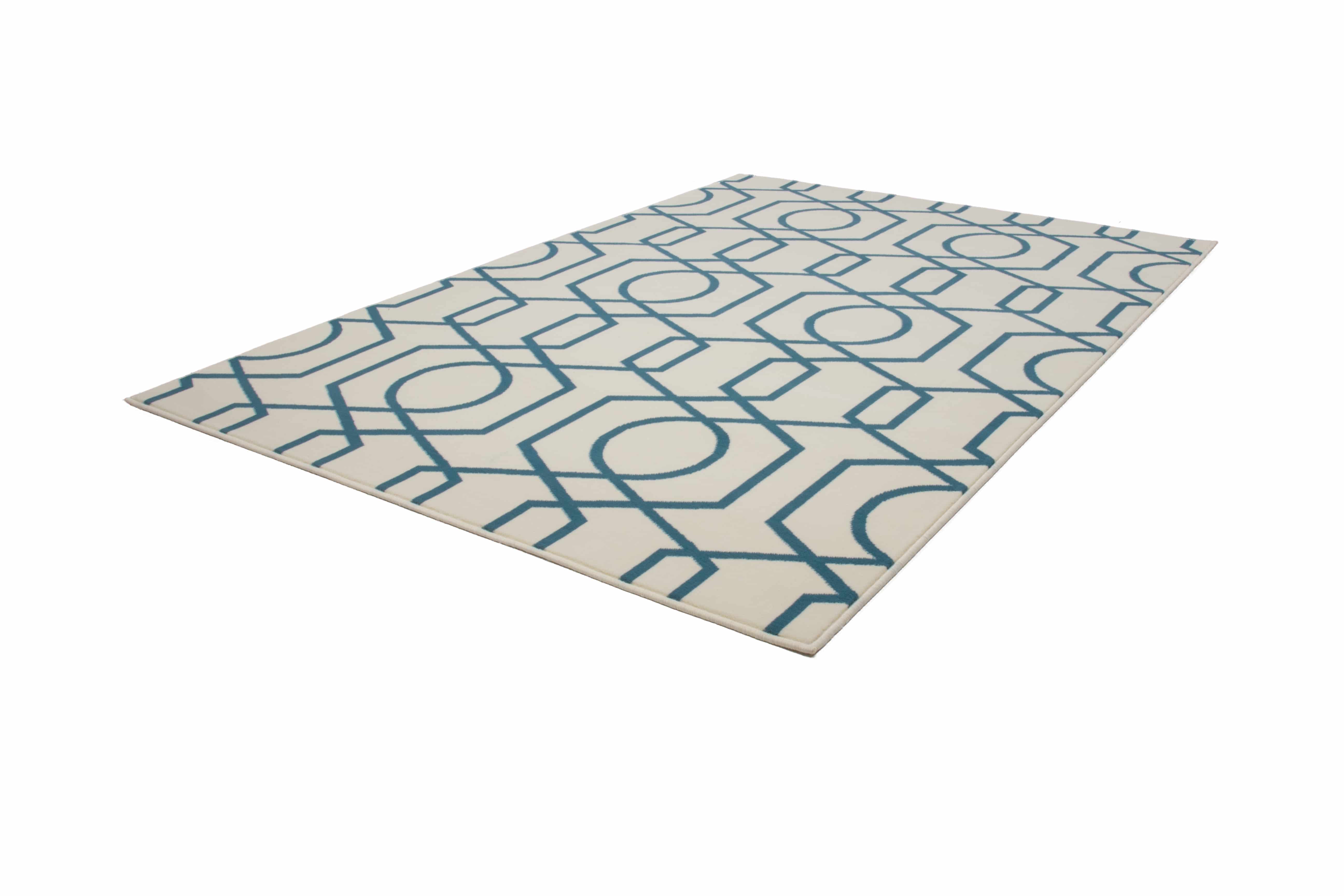 Now! 400 Elfenbein / Türkis 160cm x 230cm
