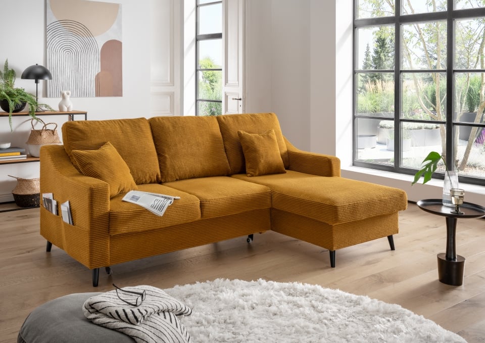 Benformato_Valentina_2F-RECBK_4823_F08-1 Goldene Eleganz: Sofa Valentina mit Schlaffunktion und Bettkasten