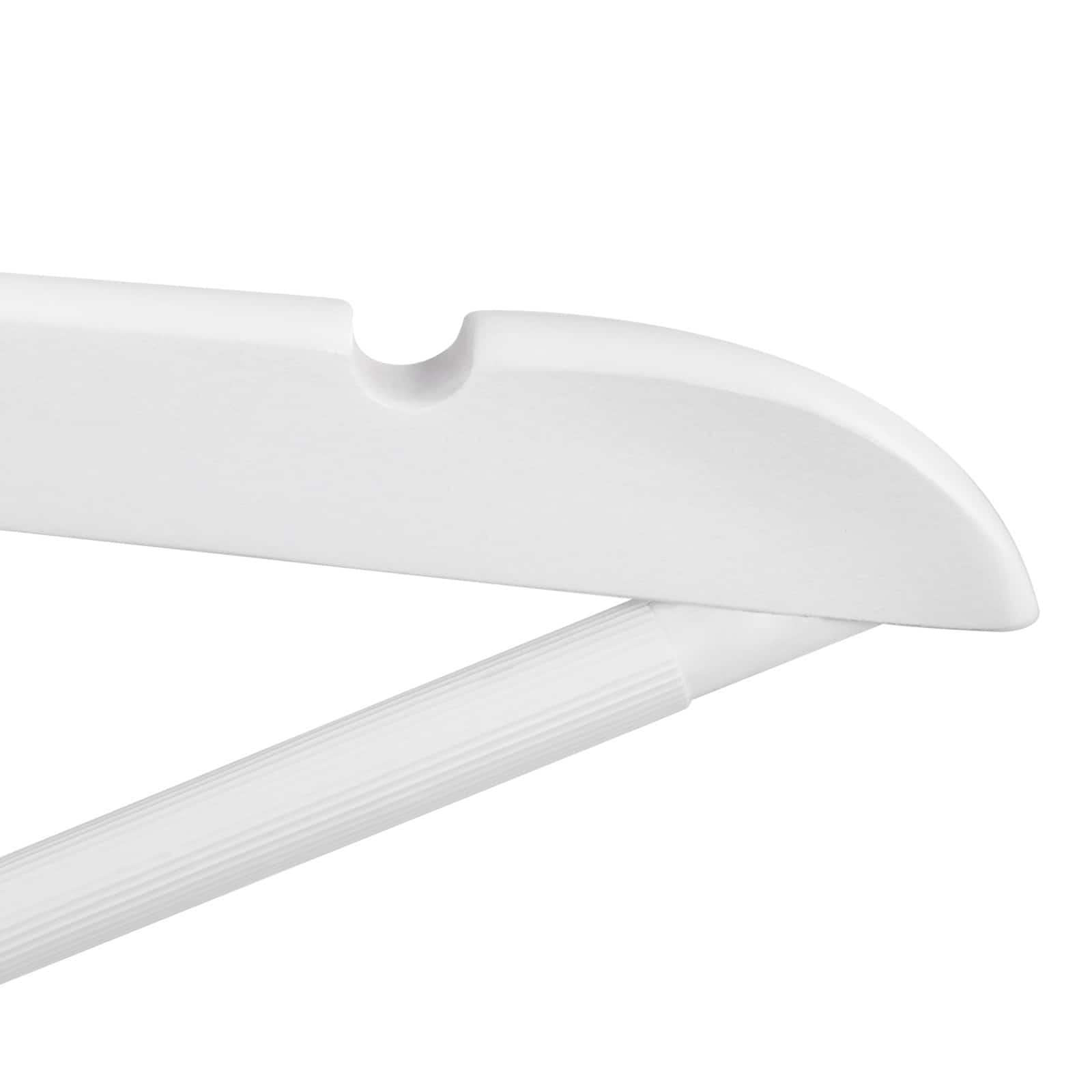 Kleiderbügel Ahornholz 20 Stück Weiß-B34CRW03W-20 Kleiderbügel Ahornholz 20 Stück Weiß-B34CRW03W-20