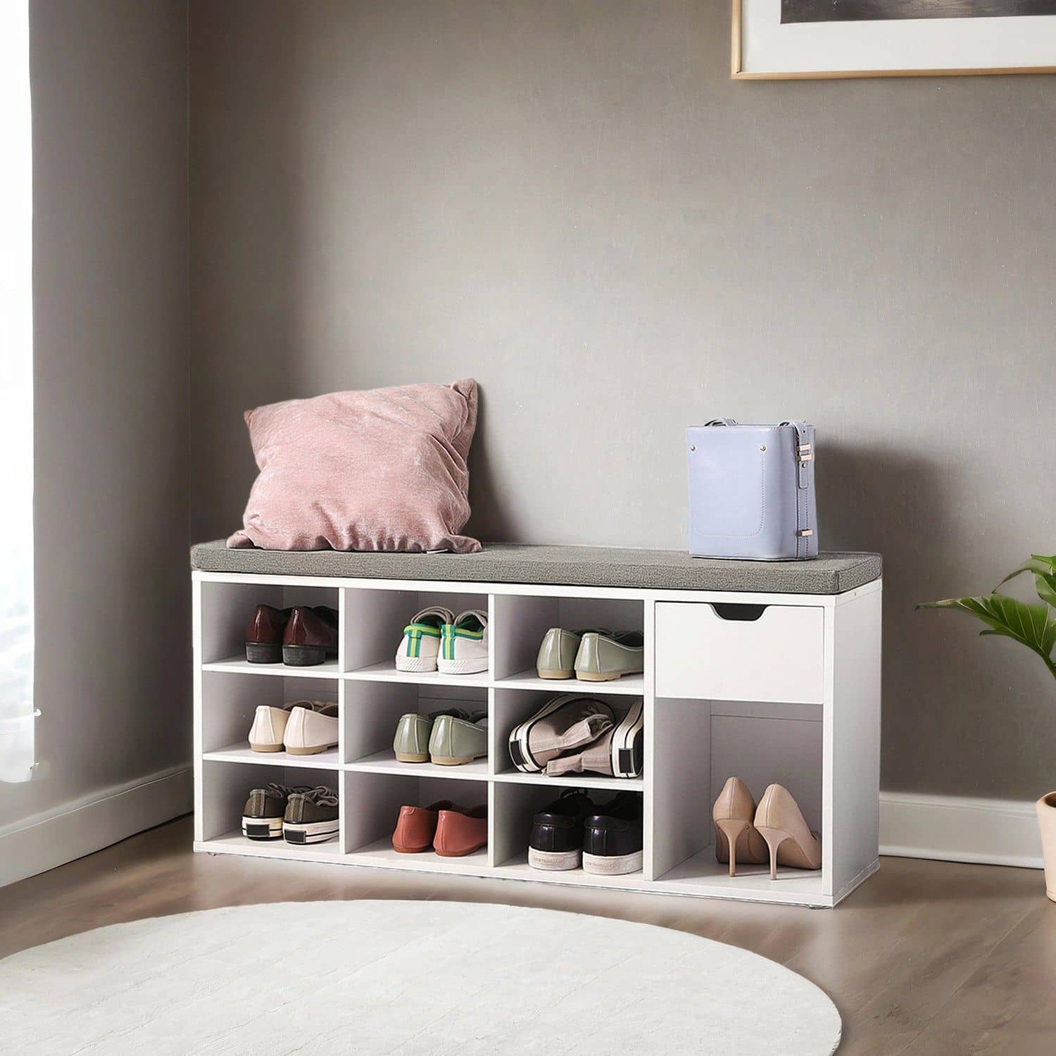 Schuhbank mit offenen Fächern Schuhbank mit offenen Fächern