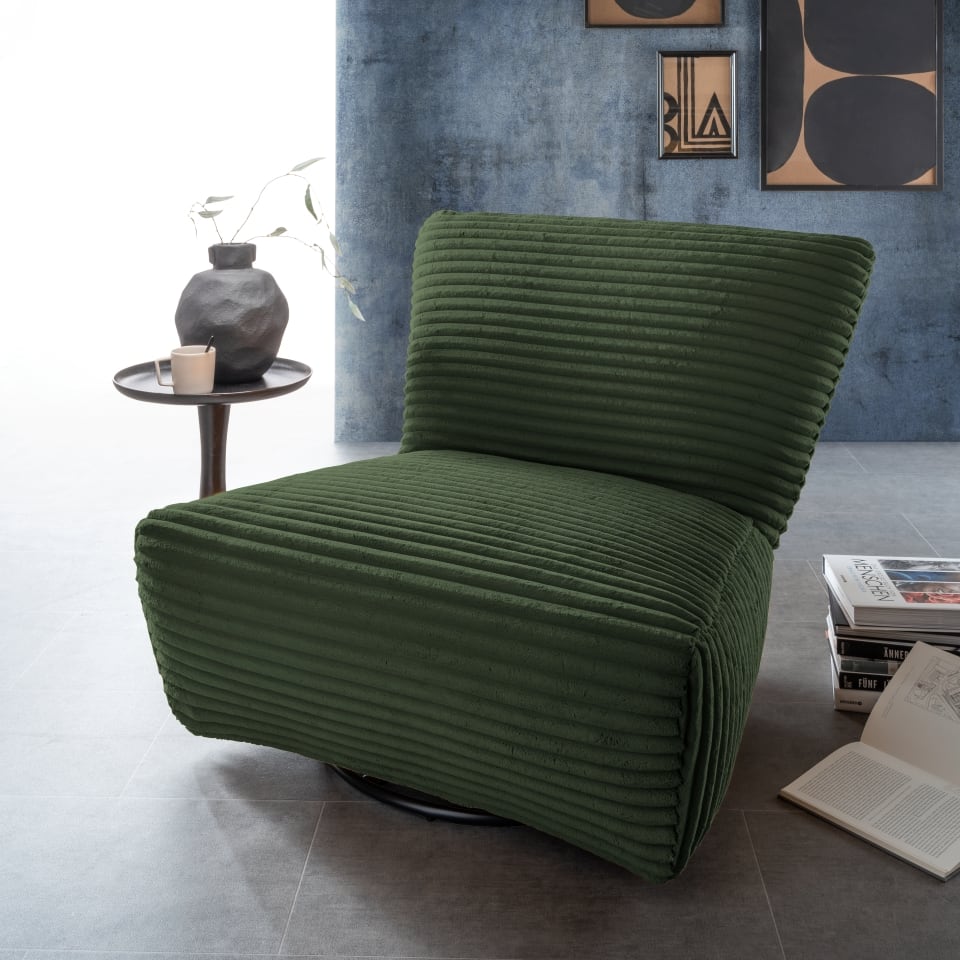 Benformato_Cremallo_2010-1 Natürliche Eleganz: Der Benformato Cremallo Drehsessel in Moosgrün