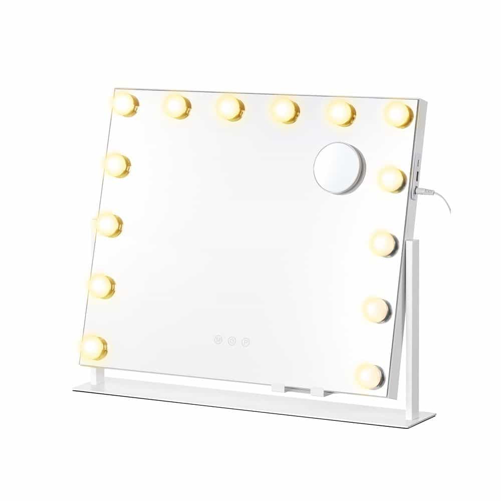 Schminkspiegel mit Beleuchtung und 14 LED-Glühbirnen Schminkspiegel mit Beleuchtung und 14 LED-Glühbirnen