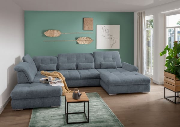 Luxuriöse Wohnlandschaft Dalida mit Schlaffunktion - Schönheit in 5 verschiedenen Farben Luxuriöse Wohnlandschaft Dalida mit Schlaffunktion - Schönheit in 5 verschiedenen Farben