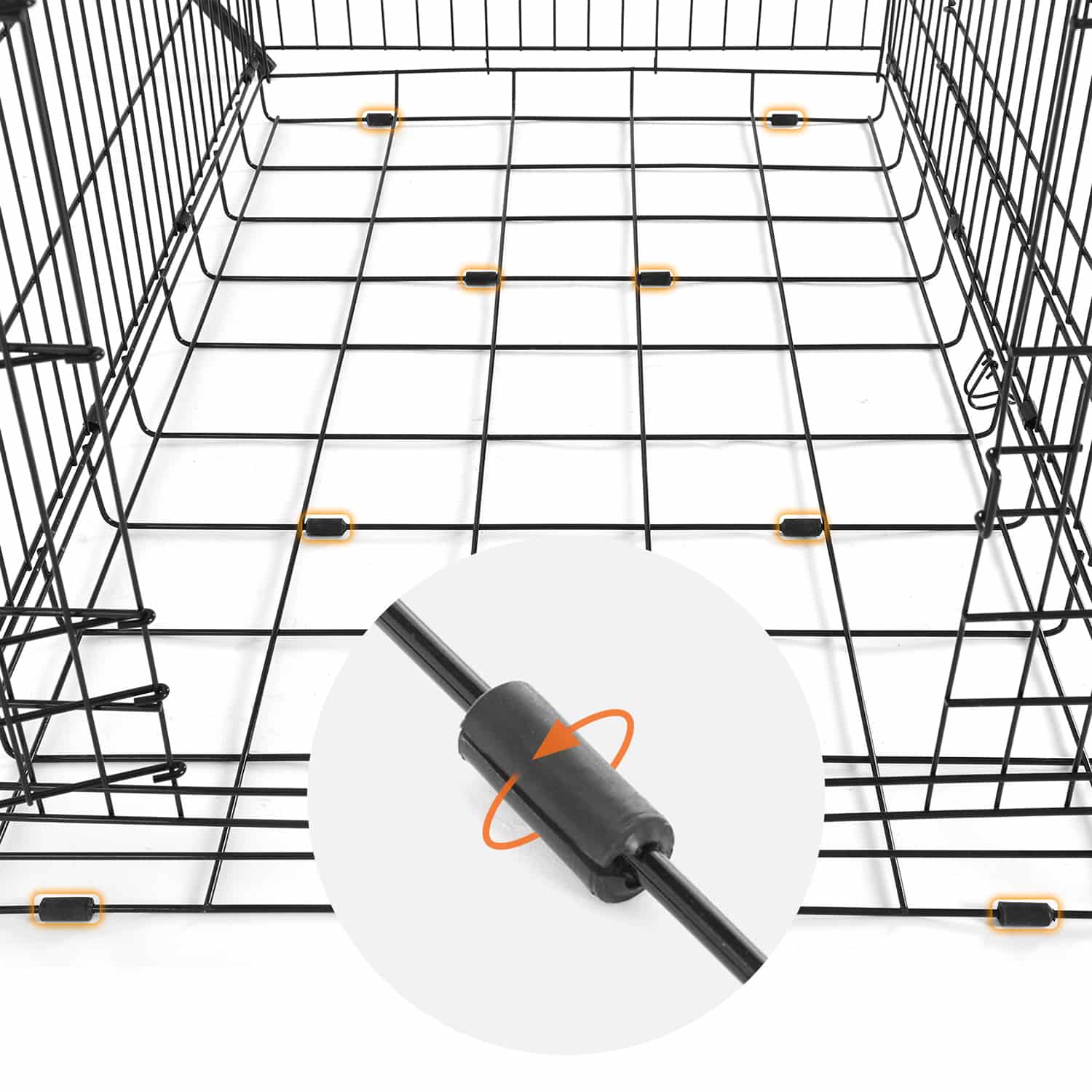 Hundekäfig 107 x 70 x 77,5 cm mit Türen-PPD42BK