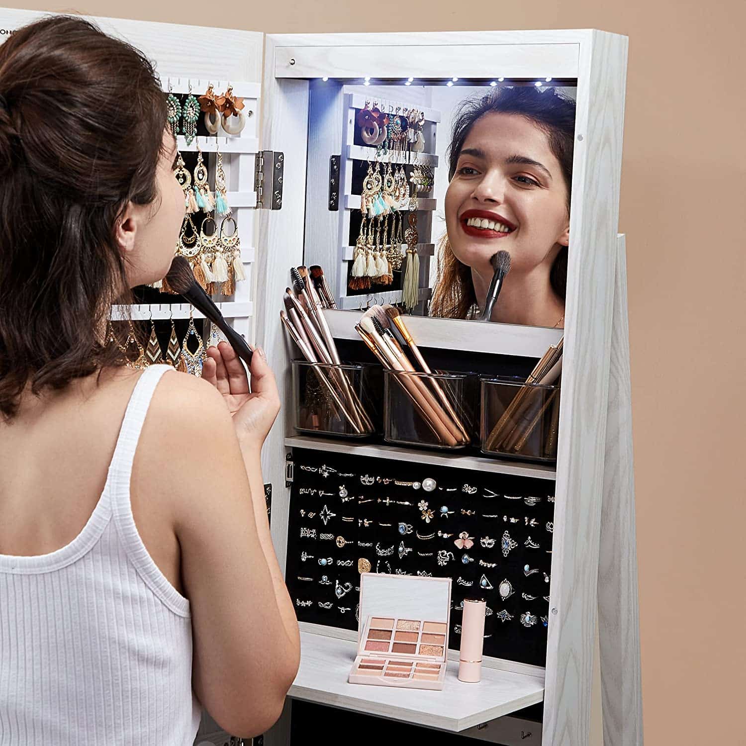 Schmuckschrank mit Spiegel-B34JJC007W01 Schmuckschrank mit Spiegel-B34JJC007W01