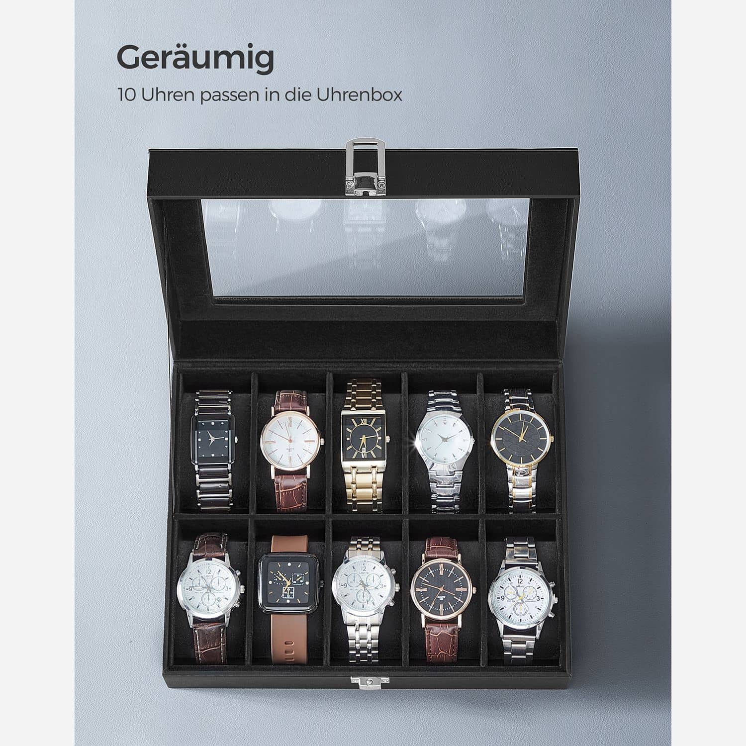 Uhrenbox für 10 Uhren-JWB010B02 Uhrenbox für 10 Uhren-JWB010B02