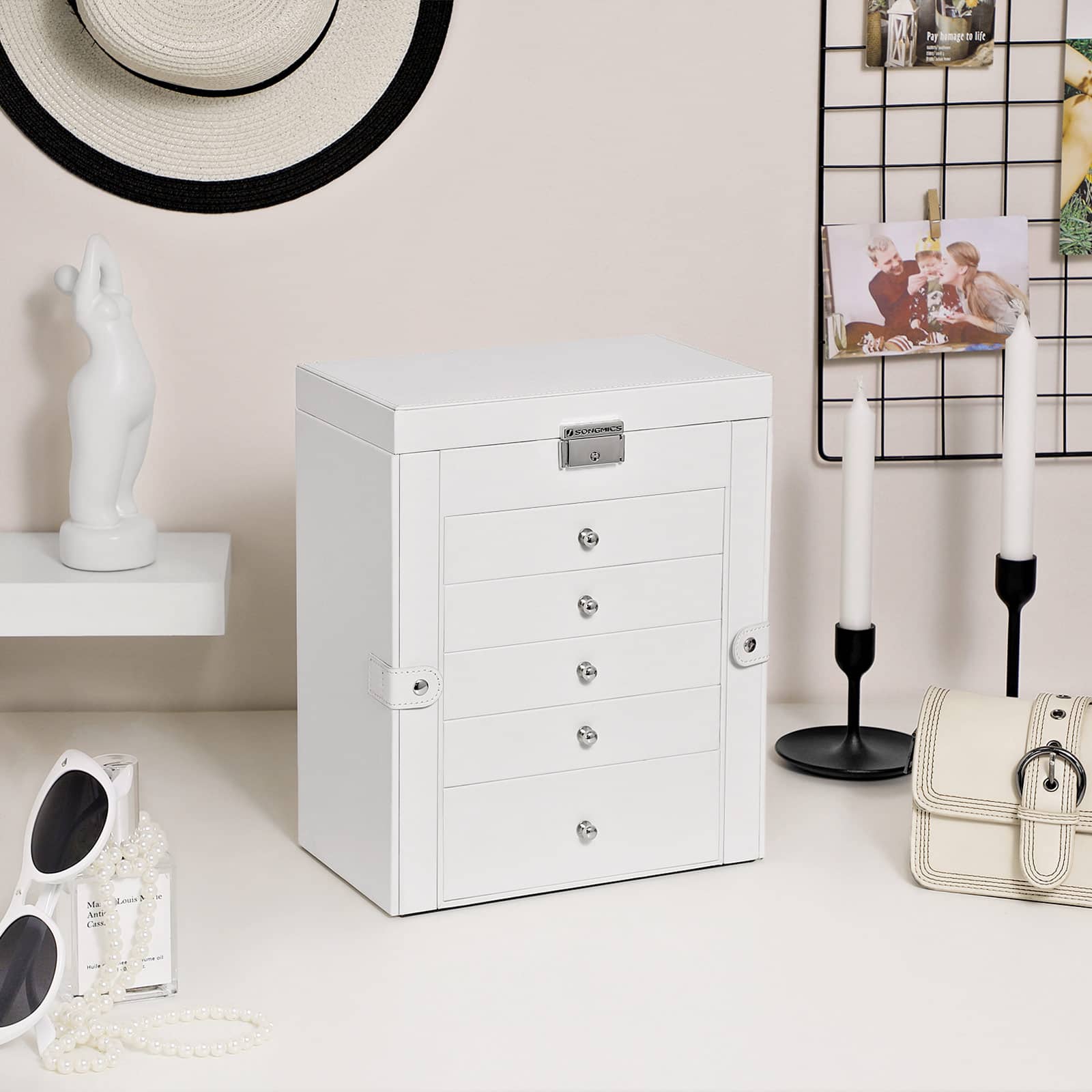 Schmuckschatulle mit 6 Ebenen-B34JBC152W01