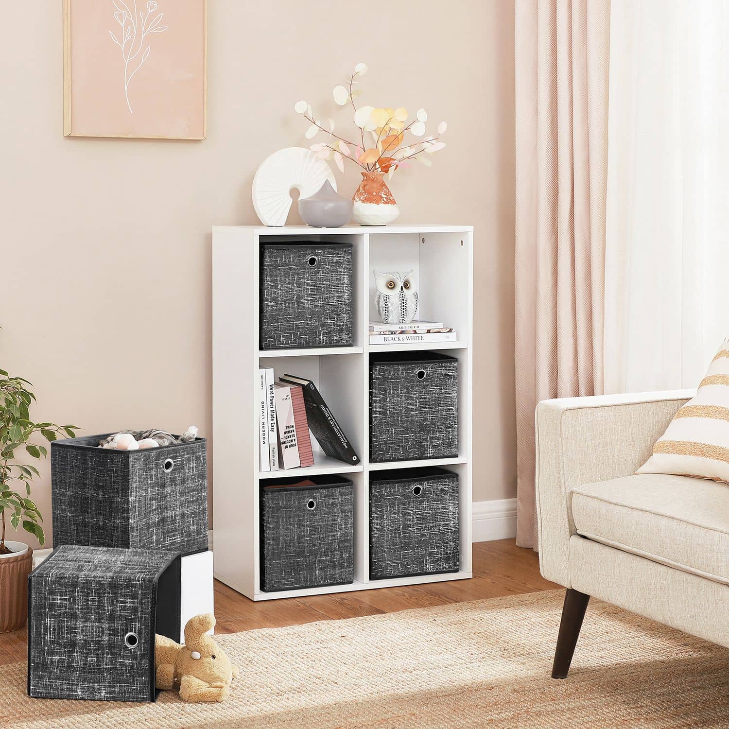 Aufbewahrungsboxen 6er Set Schwarz-RFB006B01 Aufbewahrungsboxen 6er Set Schwarz-RFB006B01