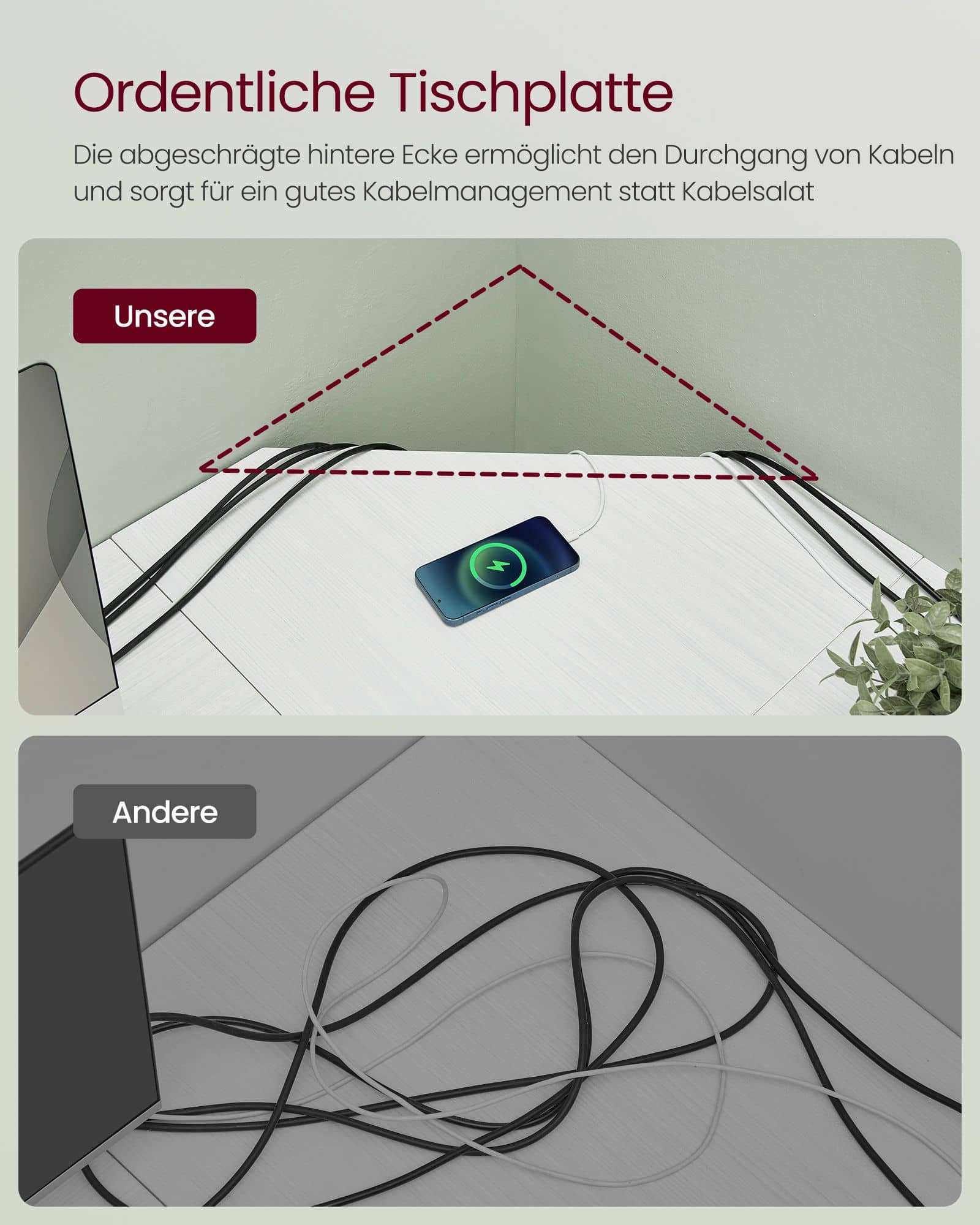 L-förmiger Schreibtisch 149 x 149 x 76 cm platzsparend