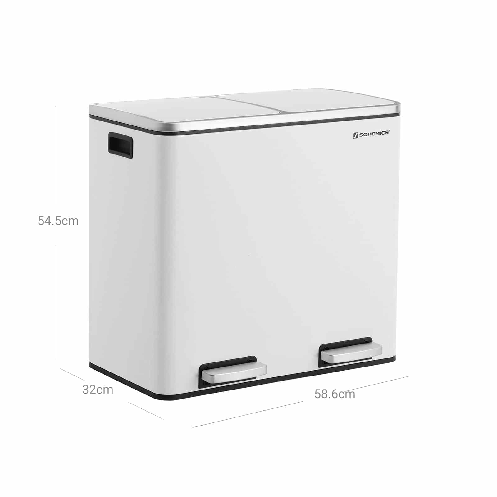 Mülleimer mit 2 Fächern-LTB48WT Mülleimer mit 2 Fächern-LTB48WT