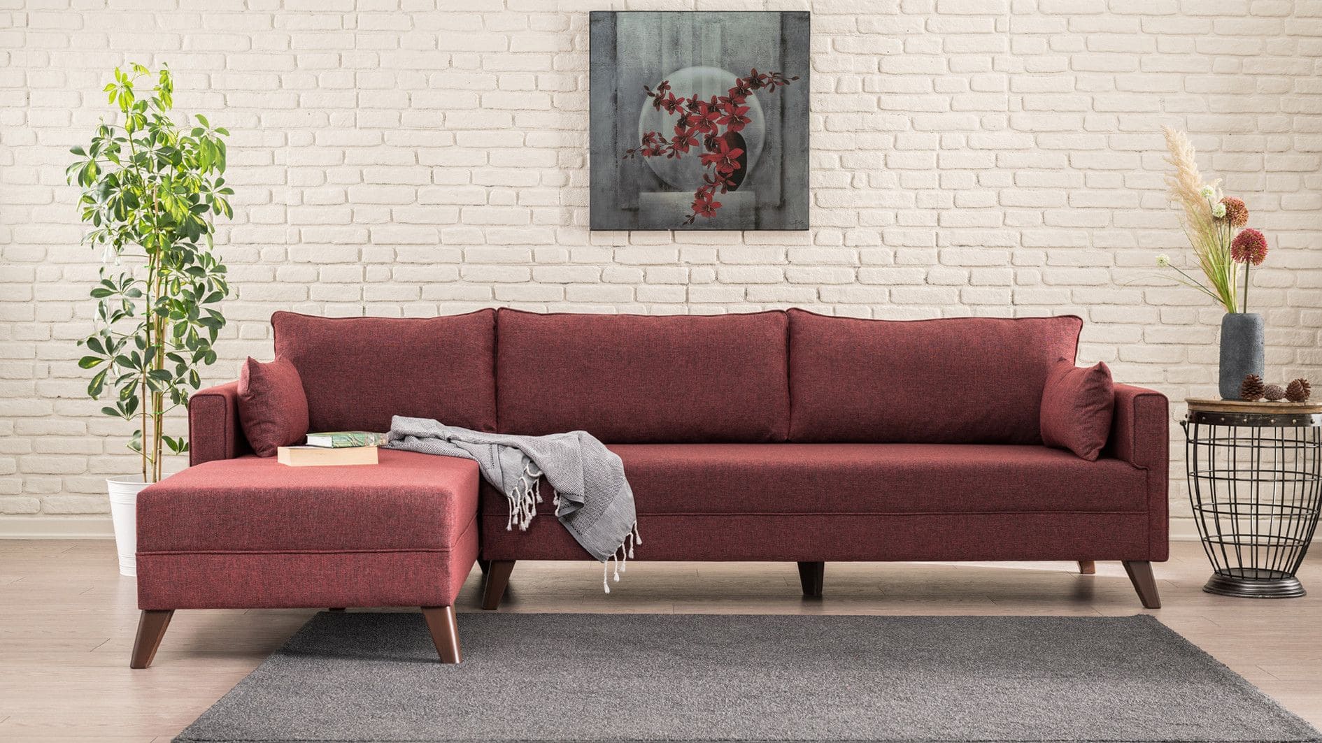 Ecksofa Bella - mit losen Rückenkissen Ecksofa Bella - mit losen Rückenkissen