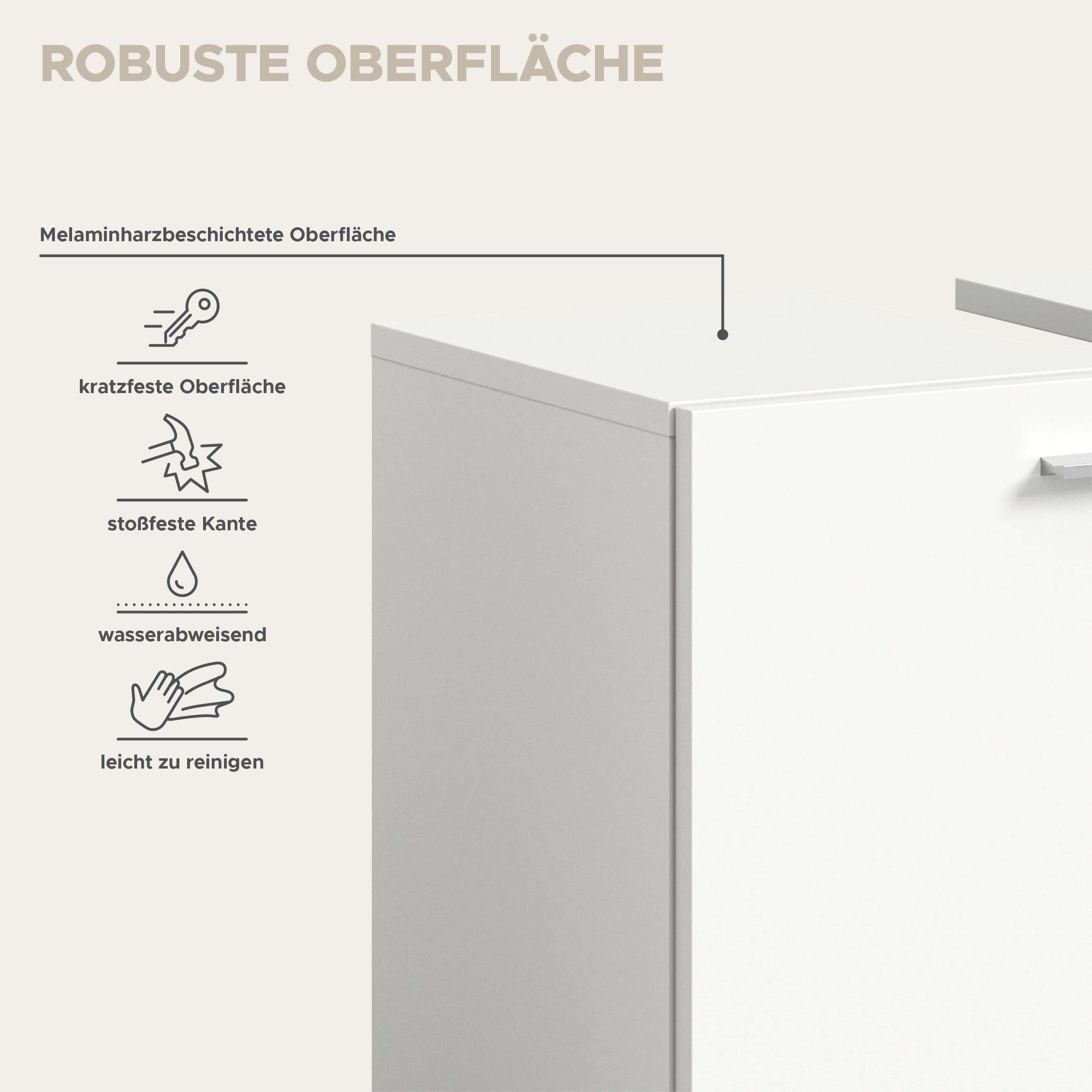 Boston Waschbeckenunterschrank + Spiegel