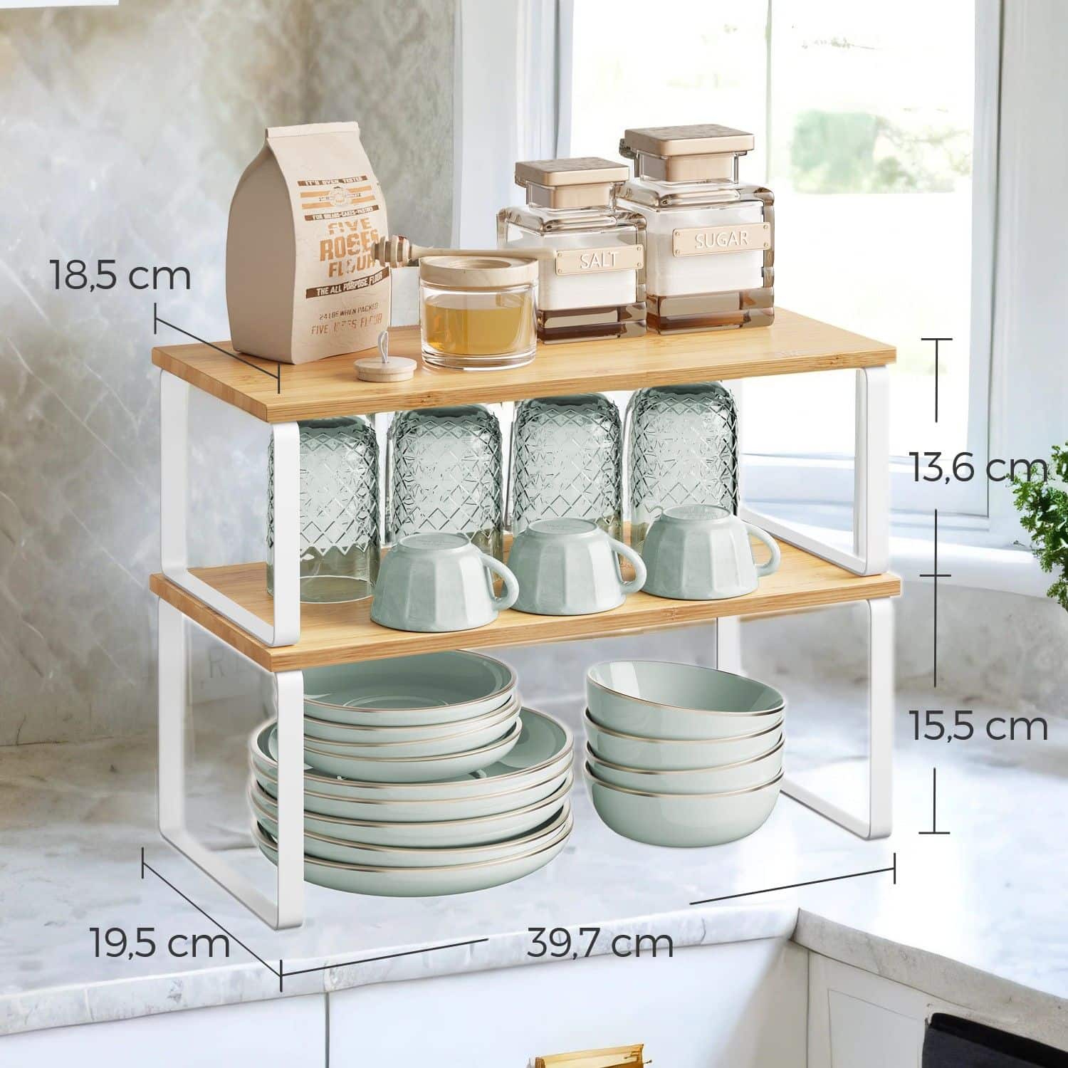 Gewürzregal, 2er Set Küchen-Organizer, Küchenregal