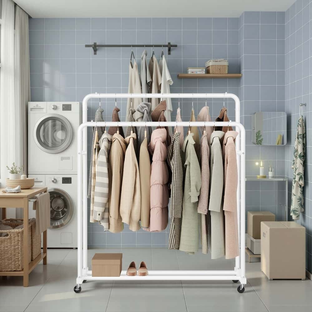 Kleiderständer, Kleiderstange auf Rollen, Garderobenständer