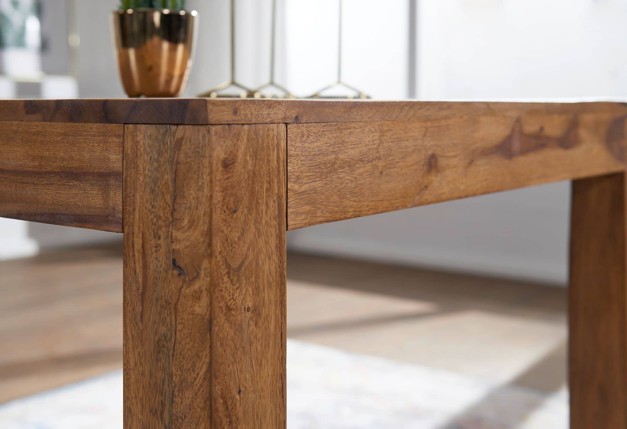 34329-WOHNLING-Esstisch-MUMBAI-Massivholz-Sheesha_5zt6Hf7XozQzXB Esstisch MUMBAI Massivholz Sheesham 80 cm Esszimmer-Tisch Holztisch Design Küchentisch Landhaus-Stil dunkel-braun