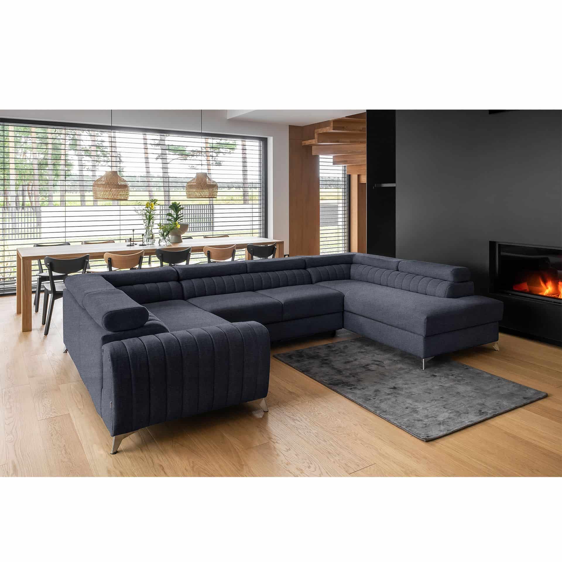 Louis Wohnlandschaft mit Schlaffunktion & Bettkasten - Poco-Stoff Louis Wohnlandschaft mit Schlaffunktion & Bettkasten - Poco-Stoff