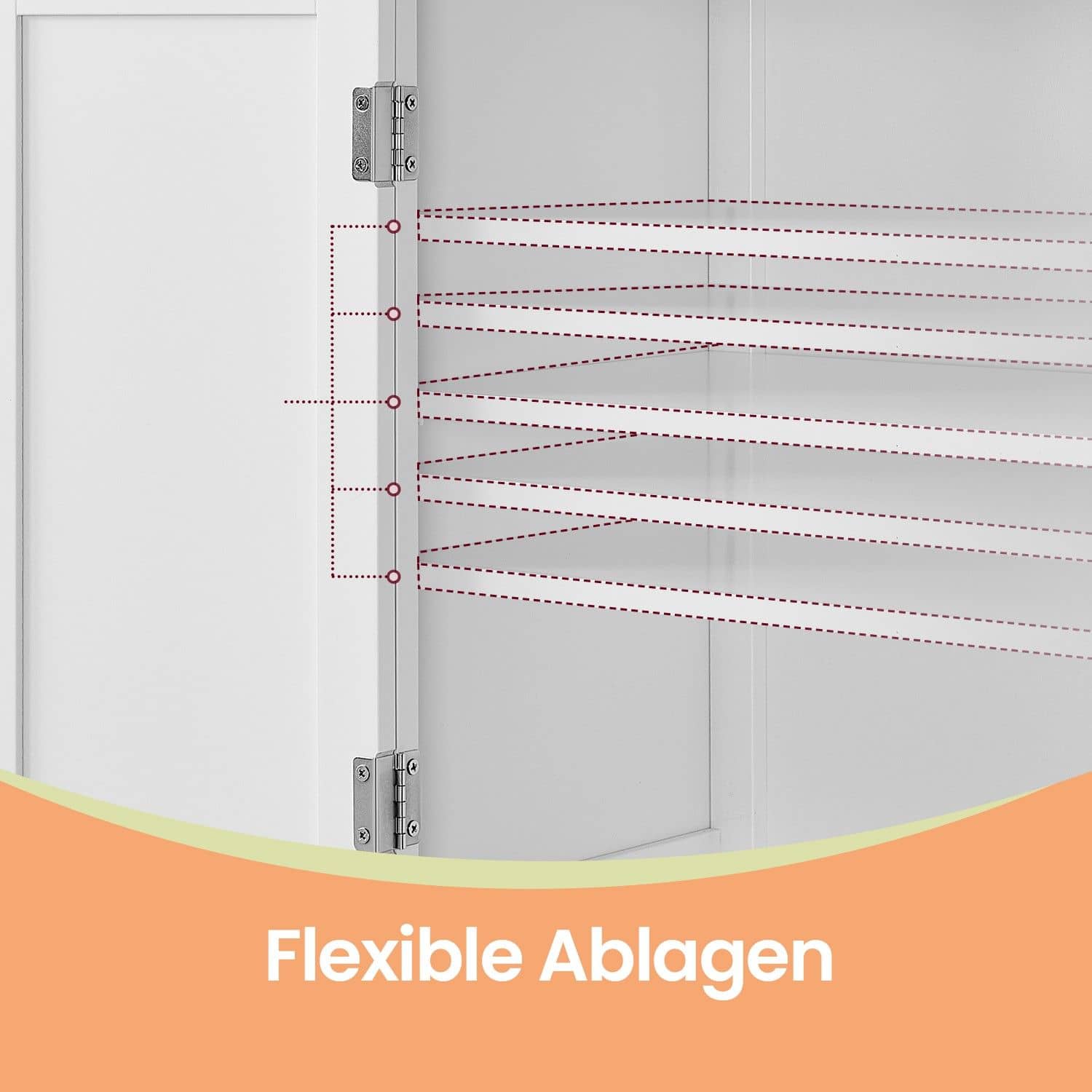 Badezimmerschrank, Badschrank, Küchenschrank mit 4 Türen Badezimmerschrank, Badschrank, Küchenschrank mit 4 Türen