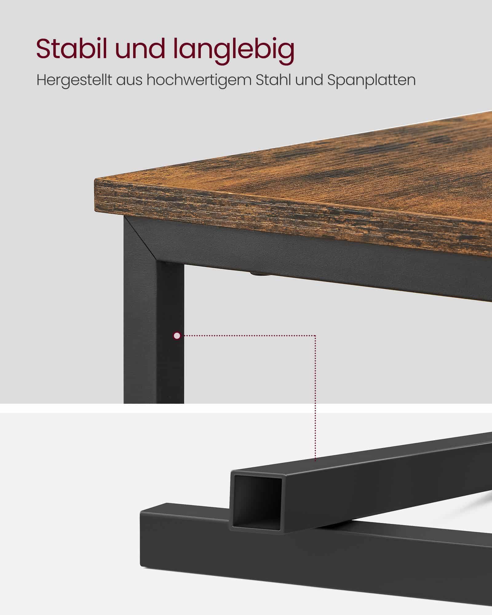 Beistelltisch mit Steckdosenleiste und 2 Schubladen Beistelltisch mit Steckdosenleiste und 2 Schubladen