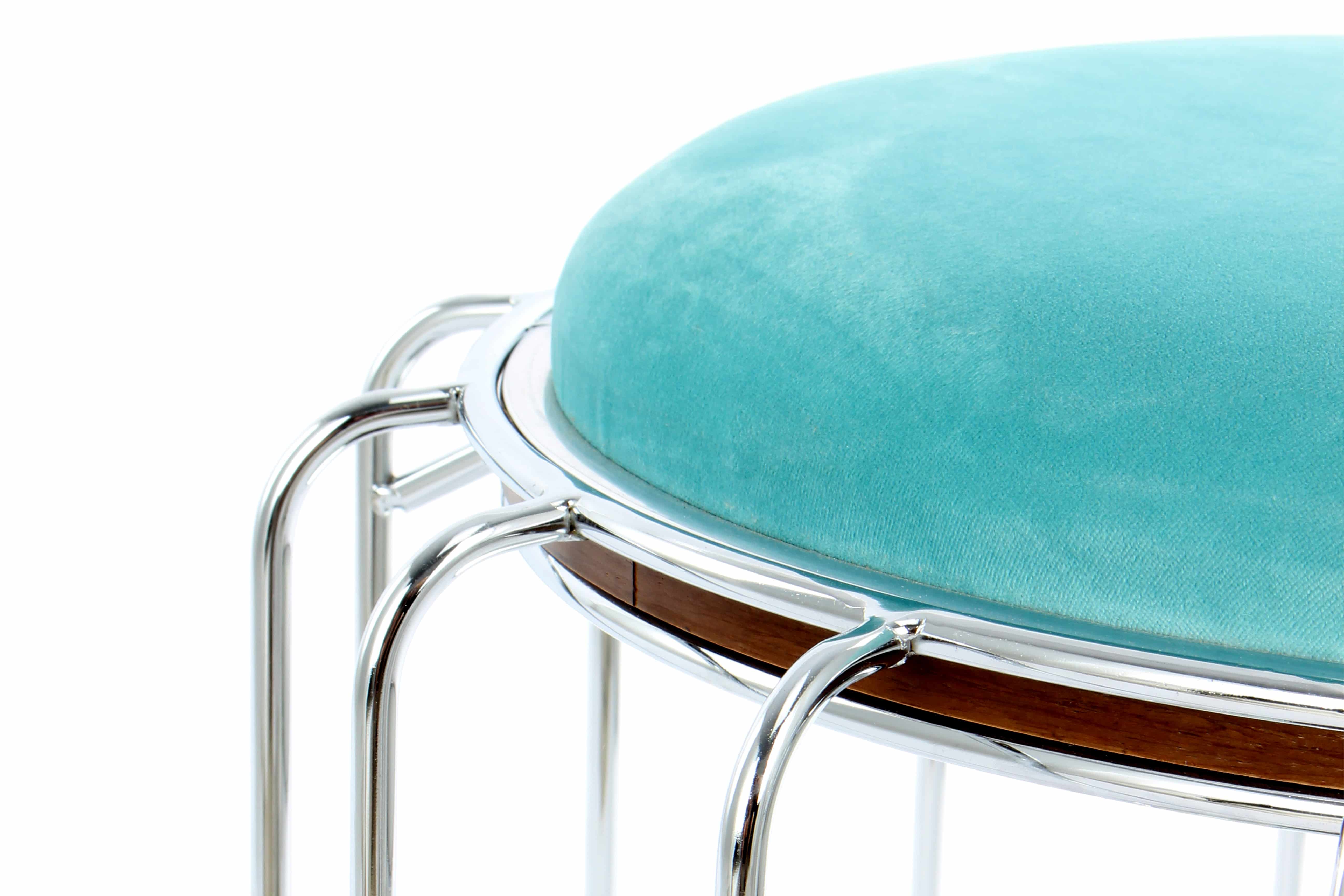 Beistelltisch / Pouf Comfortable 110 Mint / Silber Beistelltisch / Pouf Comfortable 110 Mint / Silber