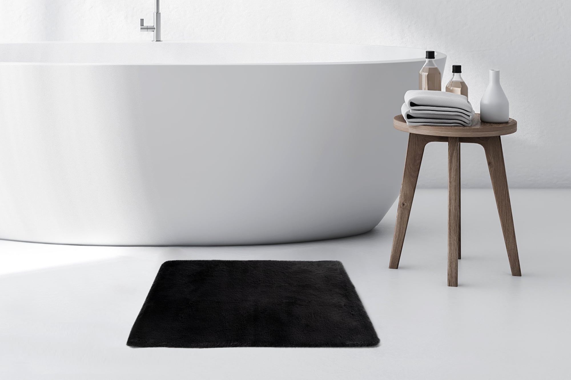 Badematte Rabbit 125 Dunkelgrau Ø 100cm RUND Badematte Rabbit 125 Dunkelgrau Ø 100cm RUND