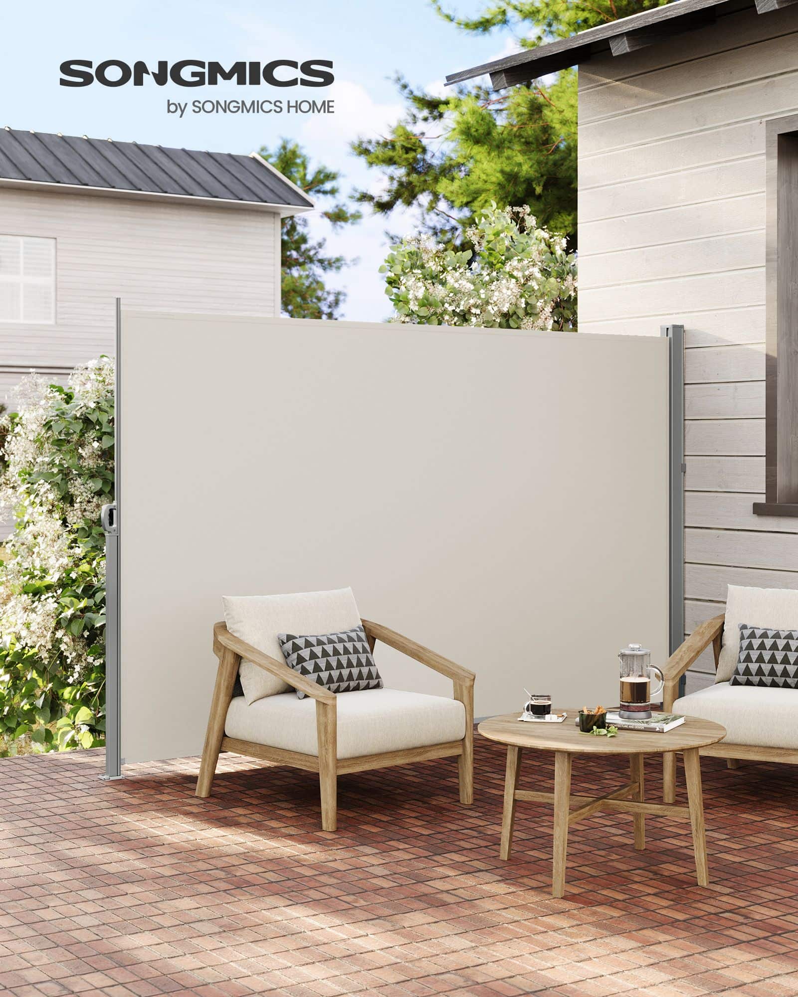 Seitenmarkise 200 x 300 cm Taupe Seitenmarkise 200 x 300 cm Taupe