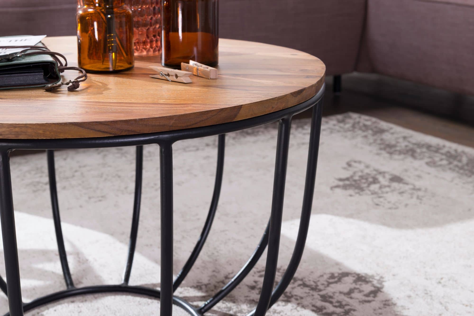 47418-WOHNLING-Couchtisch-60x60x40-cm-Sheesham-WL_5 Couchtisch WL5.677 60 cm – Wohnling Sheesham Korbtisch