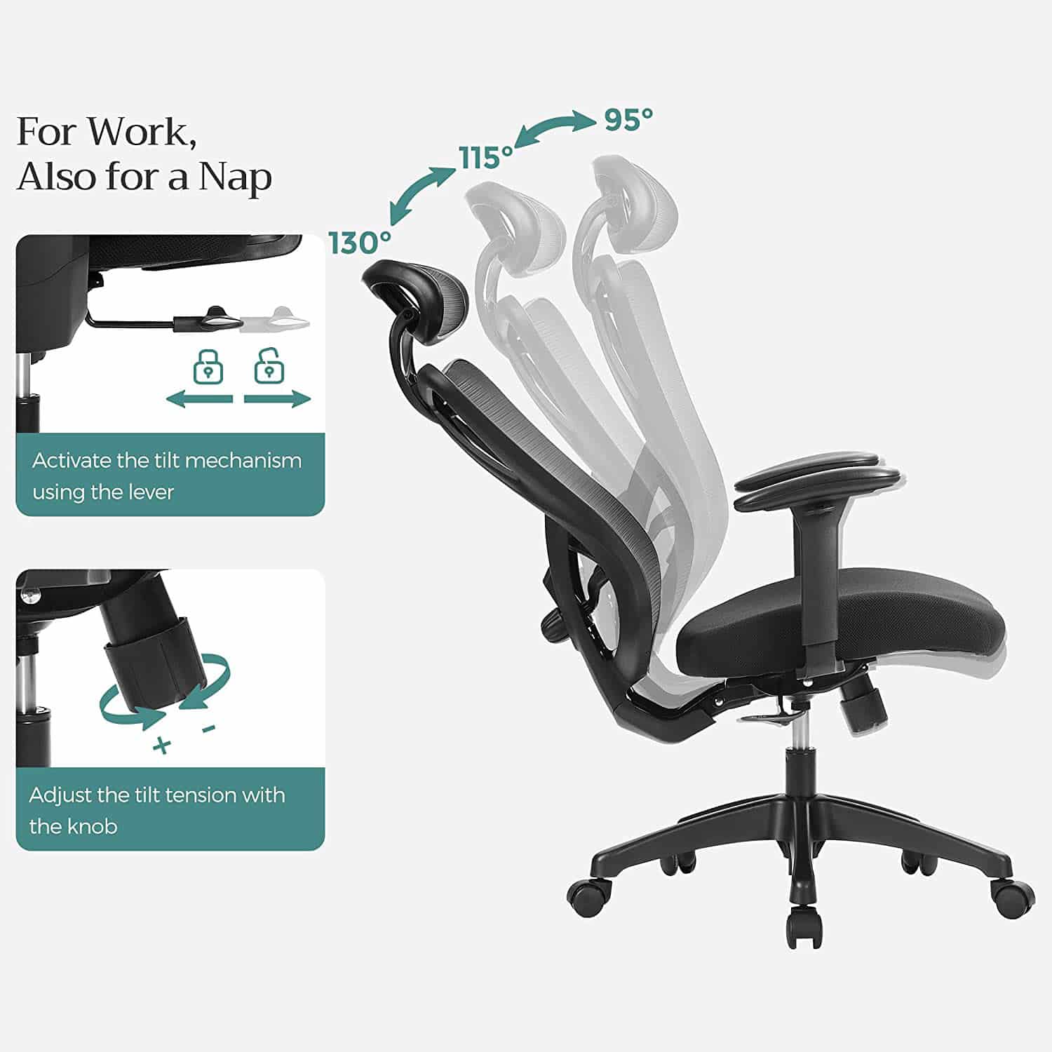 Bürostuhl bis 150 kg belastbar schwarz-B34OBN063B01