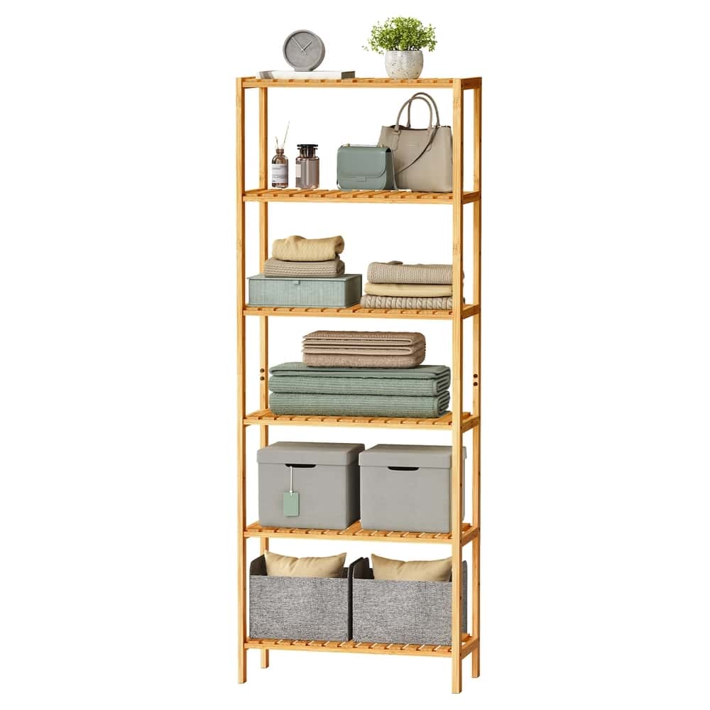 Schuhregal aus Bamboo, 6 Ebenen, Pflanzenständer Schuhregal aus Bamboo, 6 Ebenen, Pflanzenständer