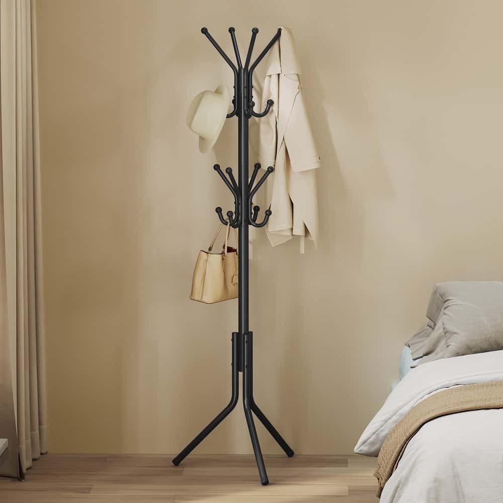 Garderobenständer aus Metall, Kleiderständer mit Haken, für Wohnzimmer