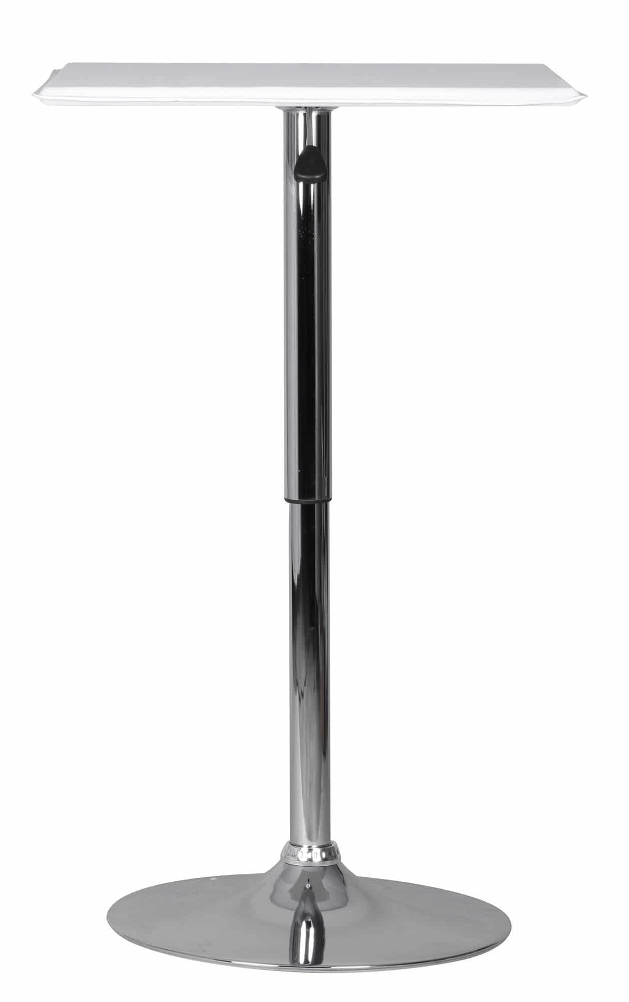 Stehtisch Bistrotisch Kunstleder Weiß höhen-verstellbar quadratisch Stehtisch Bistrotisch Kunstleder Weiß höhen-verstellbar quadratisch