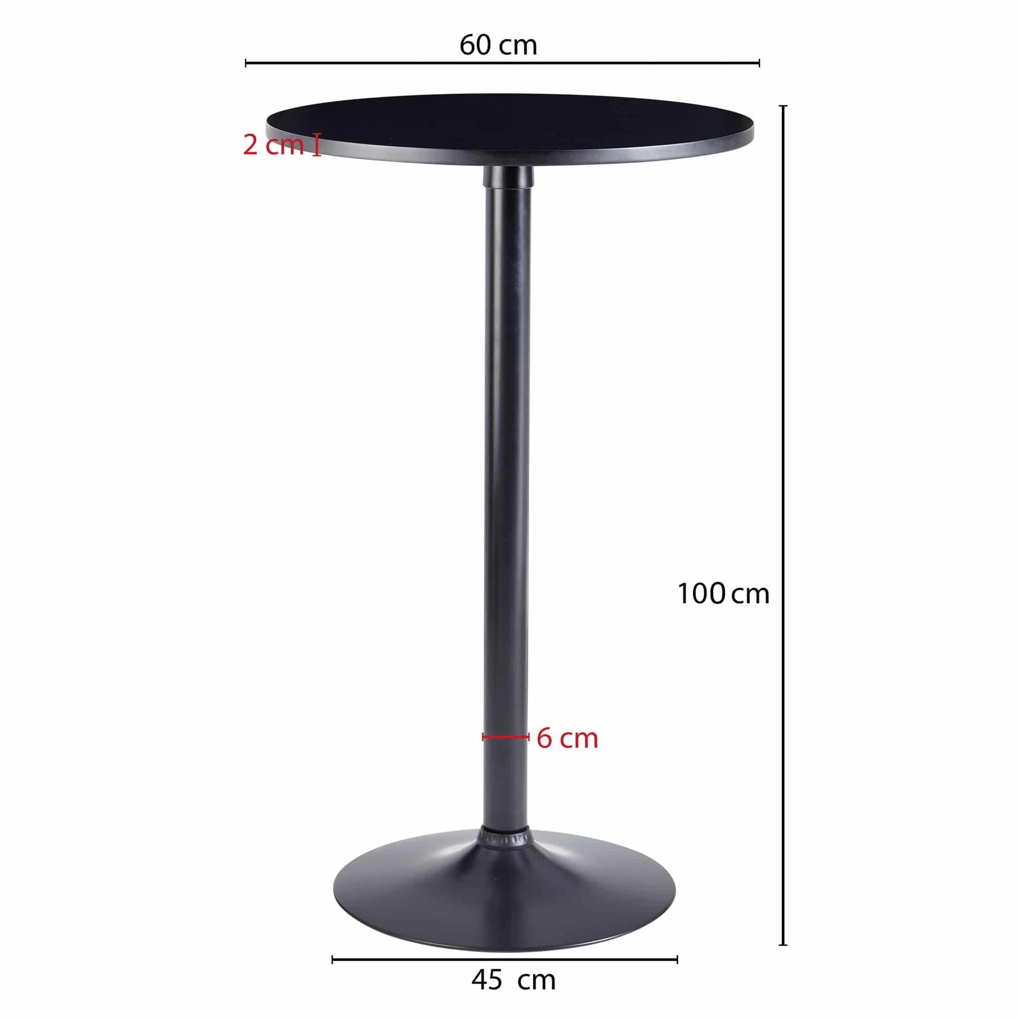 56591-WOHNLING-Design-Bartisch-WL6-192-schwarz-Stehtisch-cm-Metall-Holz-Partytisch-105-cm-Bistrotisch-hoch-Empfangstisch-modern-WL6-192-WL6-192_1 Design Bartisch Schwarz Stehtisch Ø 60 cm Metall / Holz