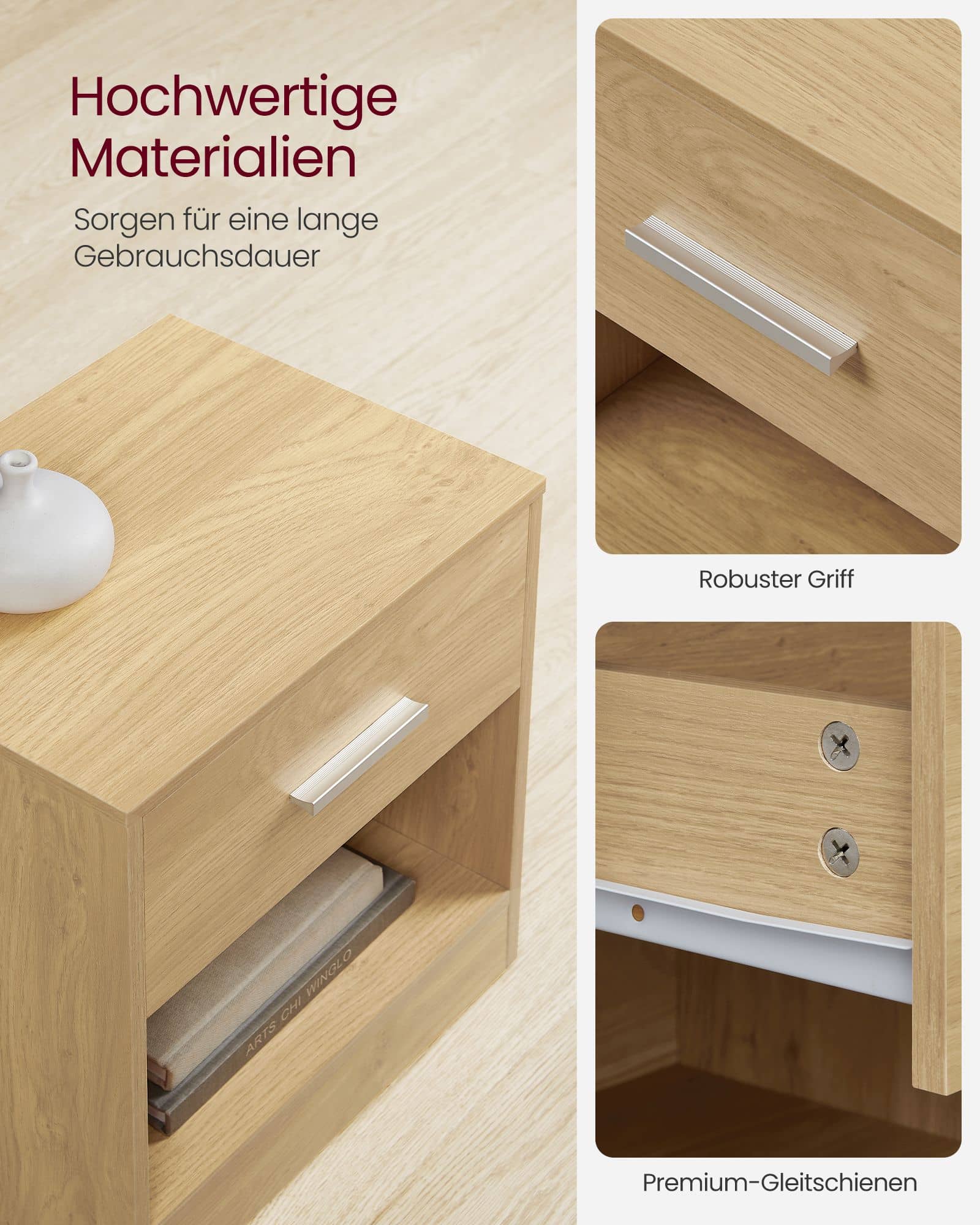 Nachttisch, Beistelltisch, mit Schublade Nachttisch, Beistelltisch, mit Schublade