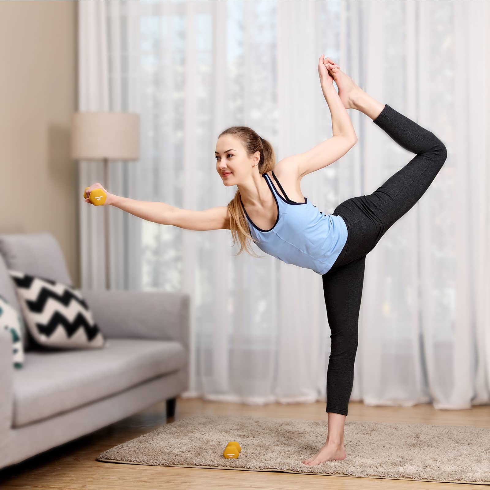 Hanteln 2 x 1 kg Gelb-SYL62YL Hanteln 2 x 1 kg Gelb-SYL62YL