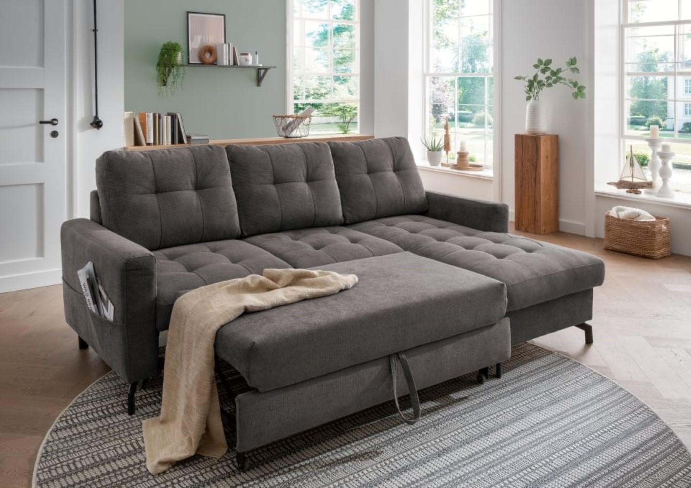 Benformato_Treviso_2F-RECBK_9306_F10-3 Luxus-Mikrofaser: Anthrazit - Benformato Sofa Treviso