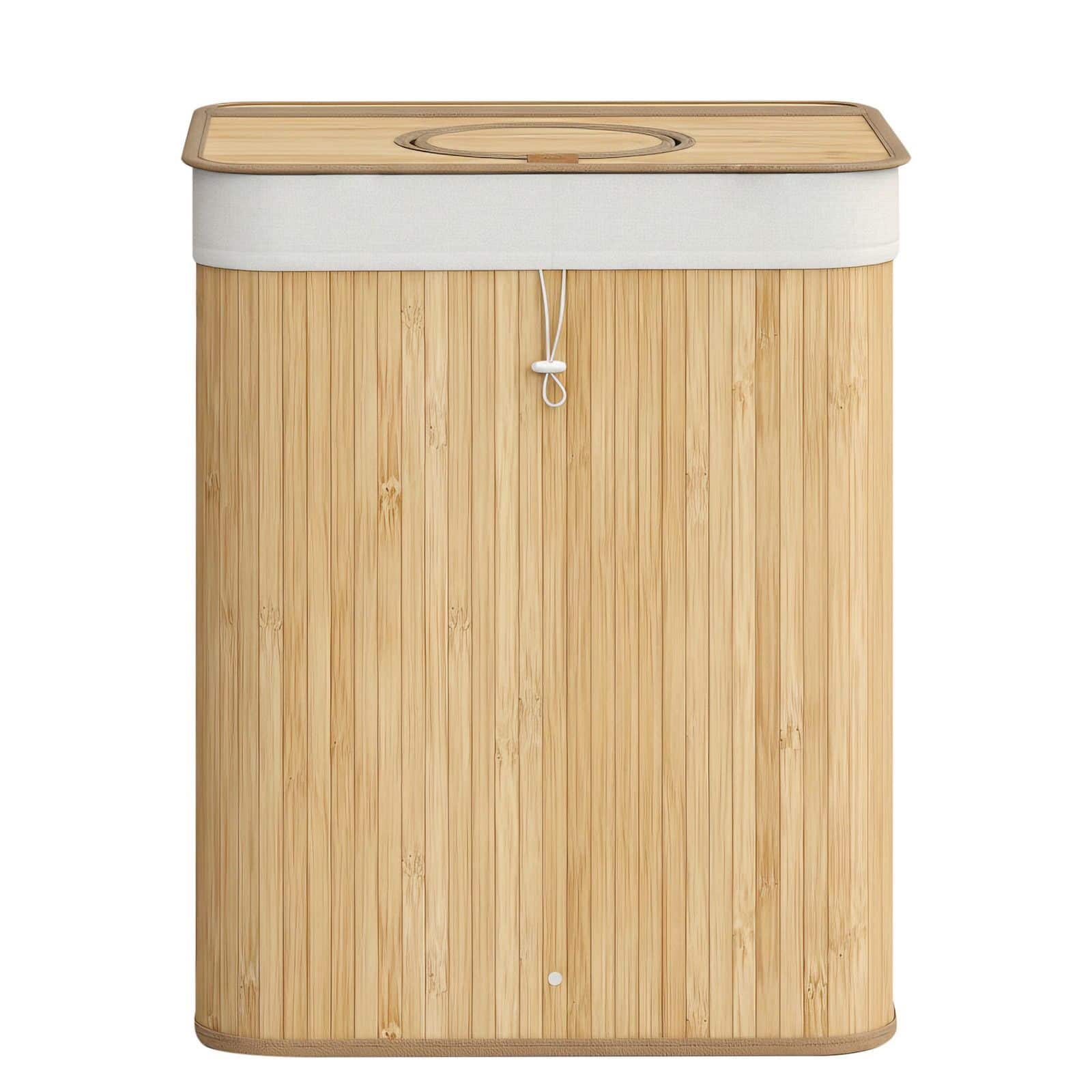 Pfandflaschen-Sammelbehälter, 95 L Pfandflaschen-Behälter, Bambus