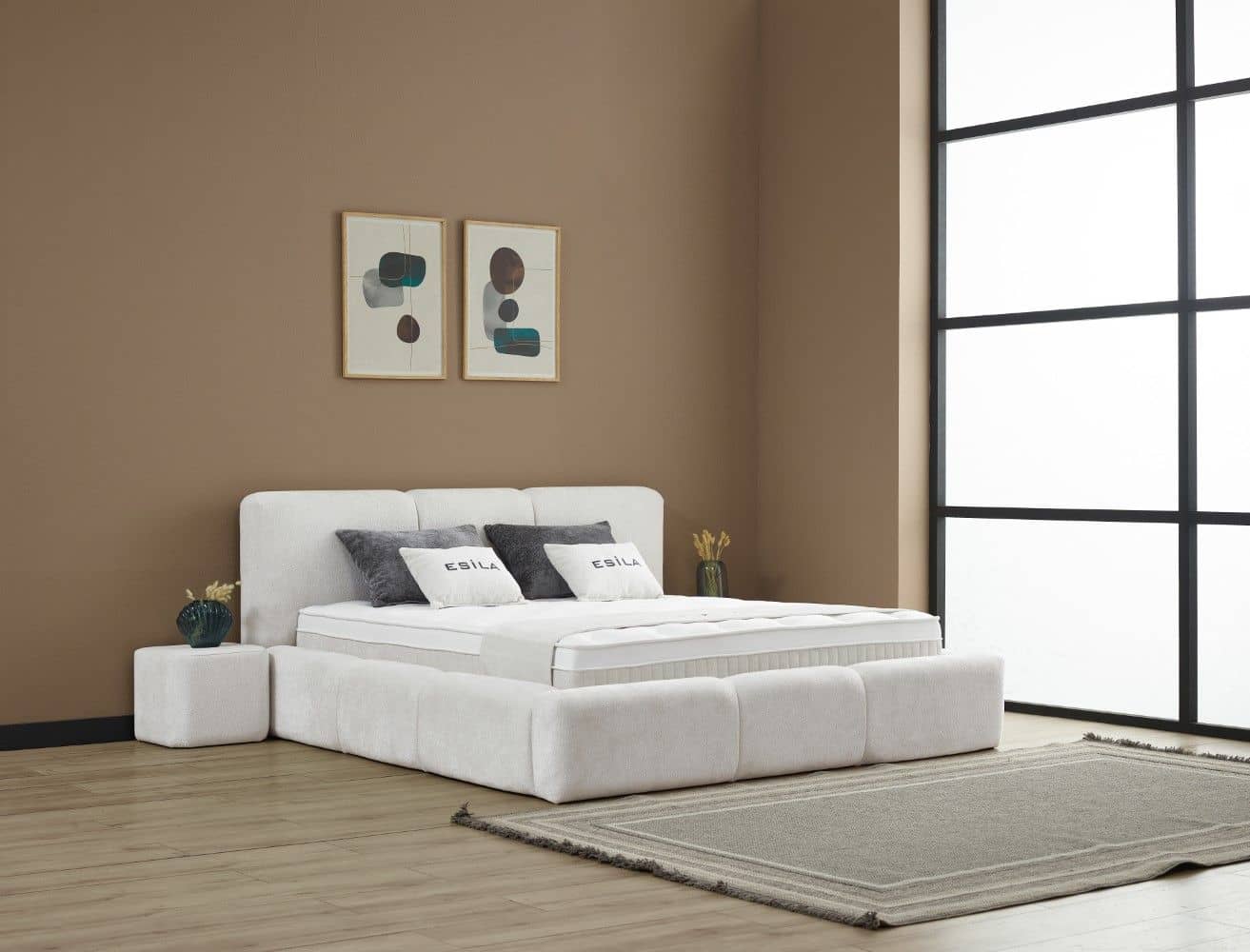 Boxspringbett Esila Creme mit Bettkasten – ABC Bedding Boxspringbett Esila Creme mit Bettkasten – ABC Bedding