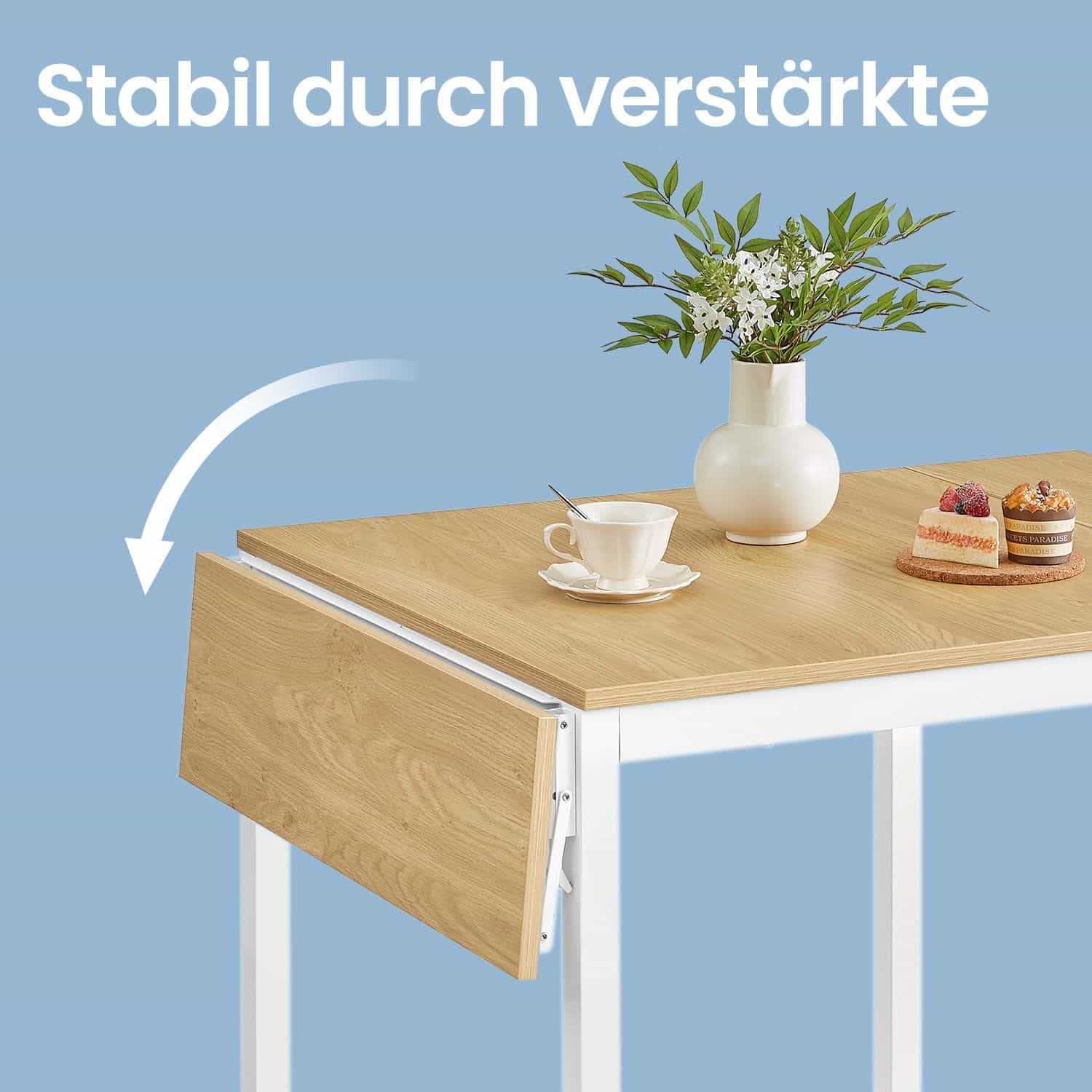 Esstisch, klappbarer Küchentisch für 2-4 Personen, für kleine Räume Esstisch, klappbarer Küchentisch für 2-4 Personen, für kleine Räume