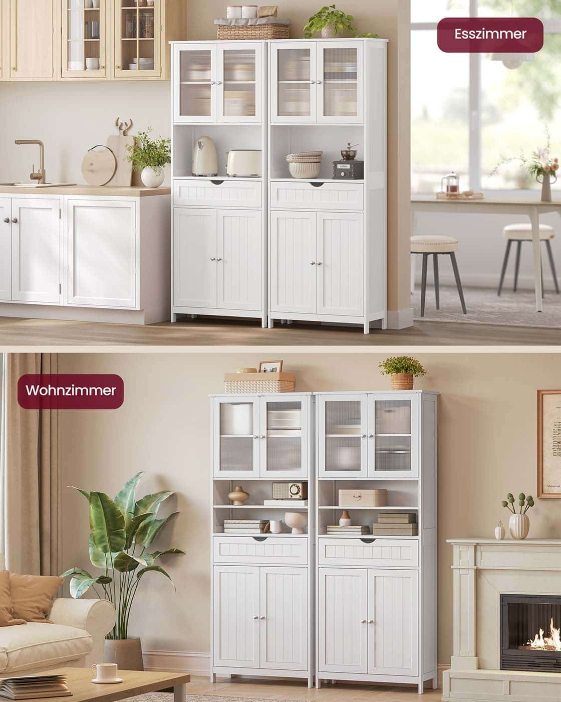 Badschrank mit Ablagen Schublade und offenen Fächern Badschrank mit Ablagen Schublade und offenen Fächern