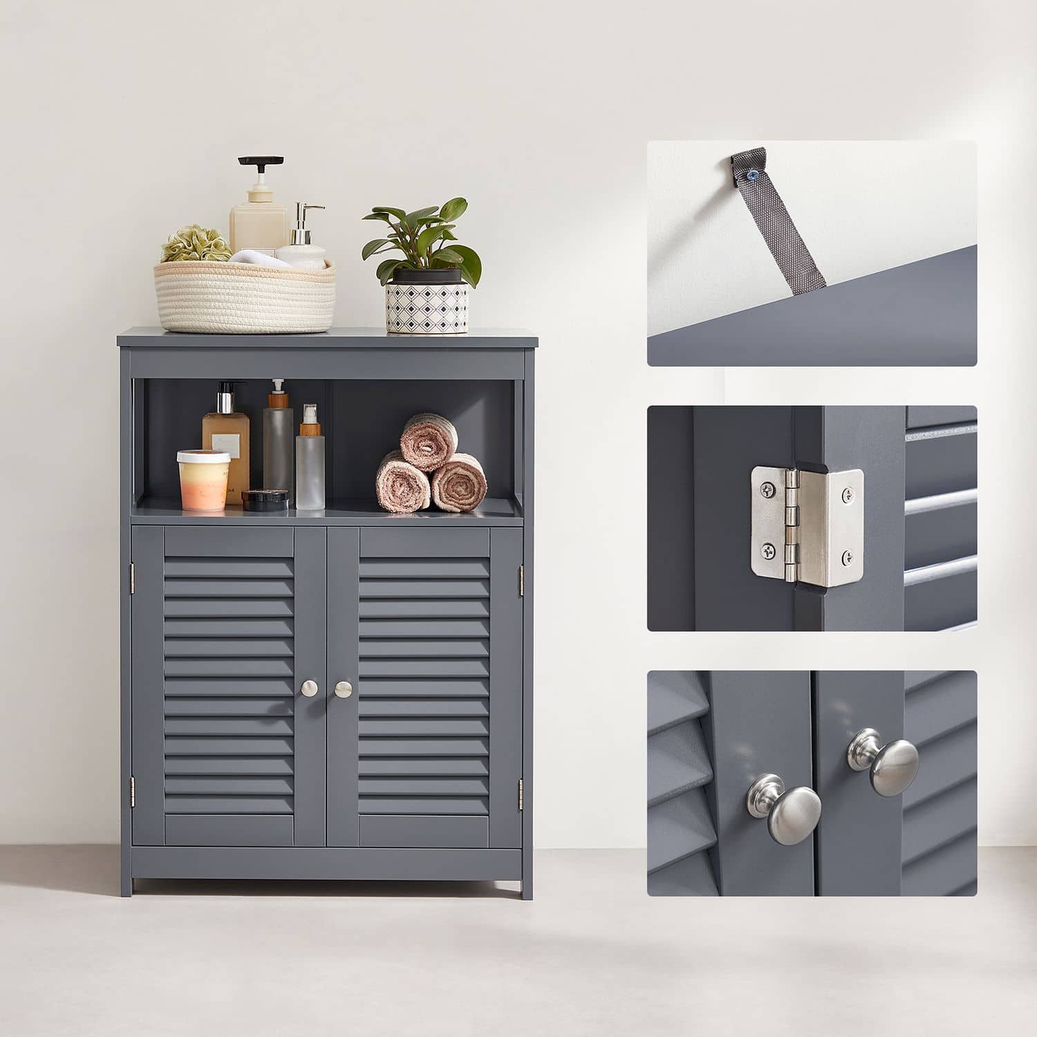 Badezimmerschrank 30 x 60 x 80 cm grau Badezimmerschrank 30 x 60 x 80 cm grau