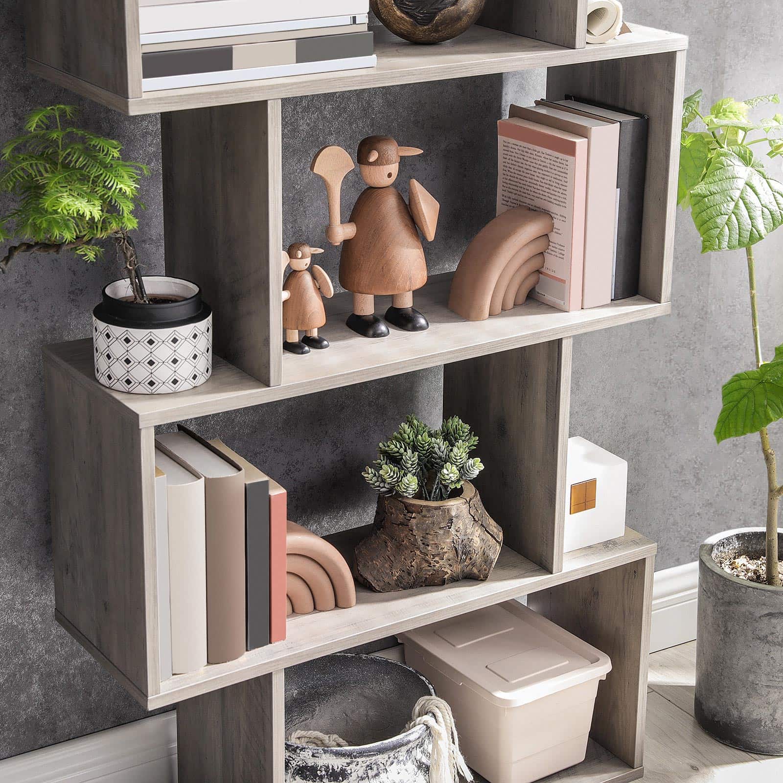 Bücherregal Greige Bücherregal Greige