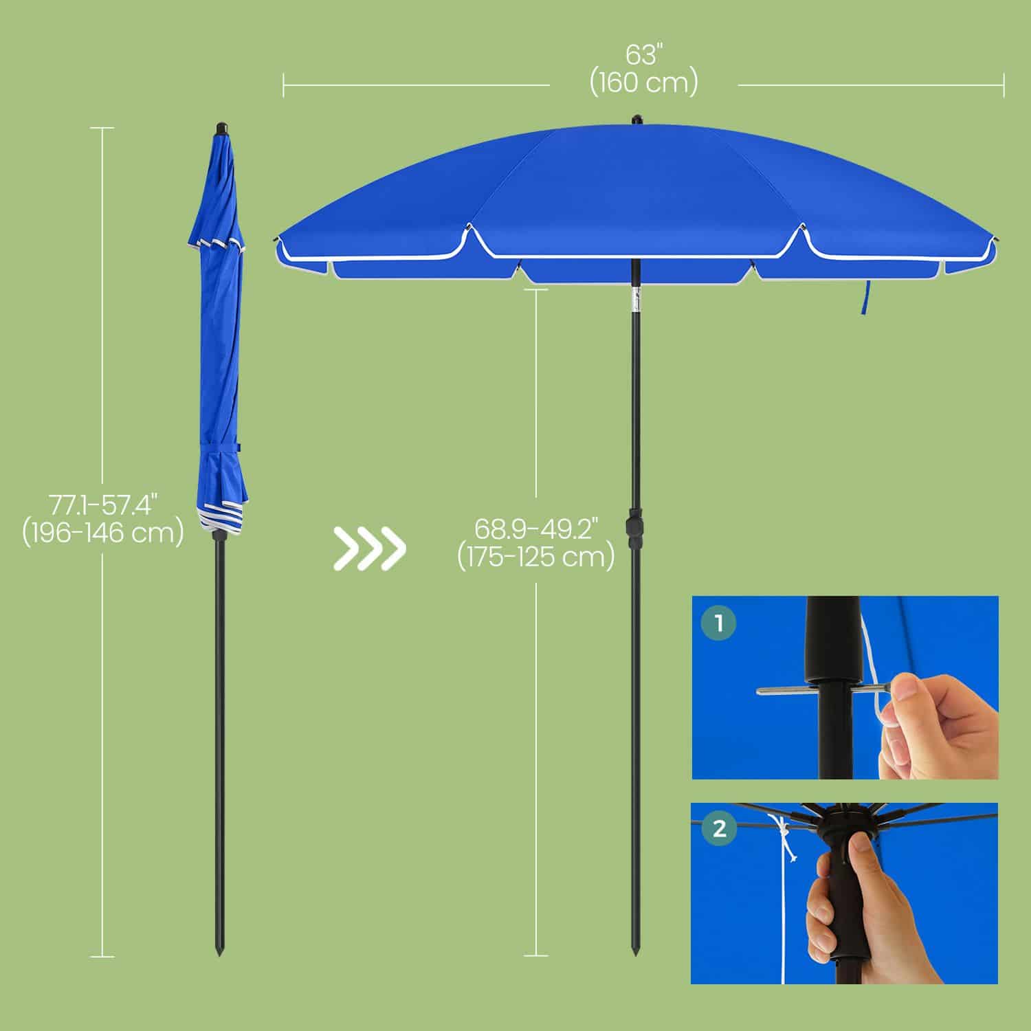 Sonnenschirm 160 cm, Sonnenschutz, UPF 50+ Sonnenschirm 160 cm, Sonnenschutz, UPF 50+
