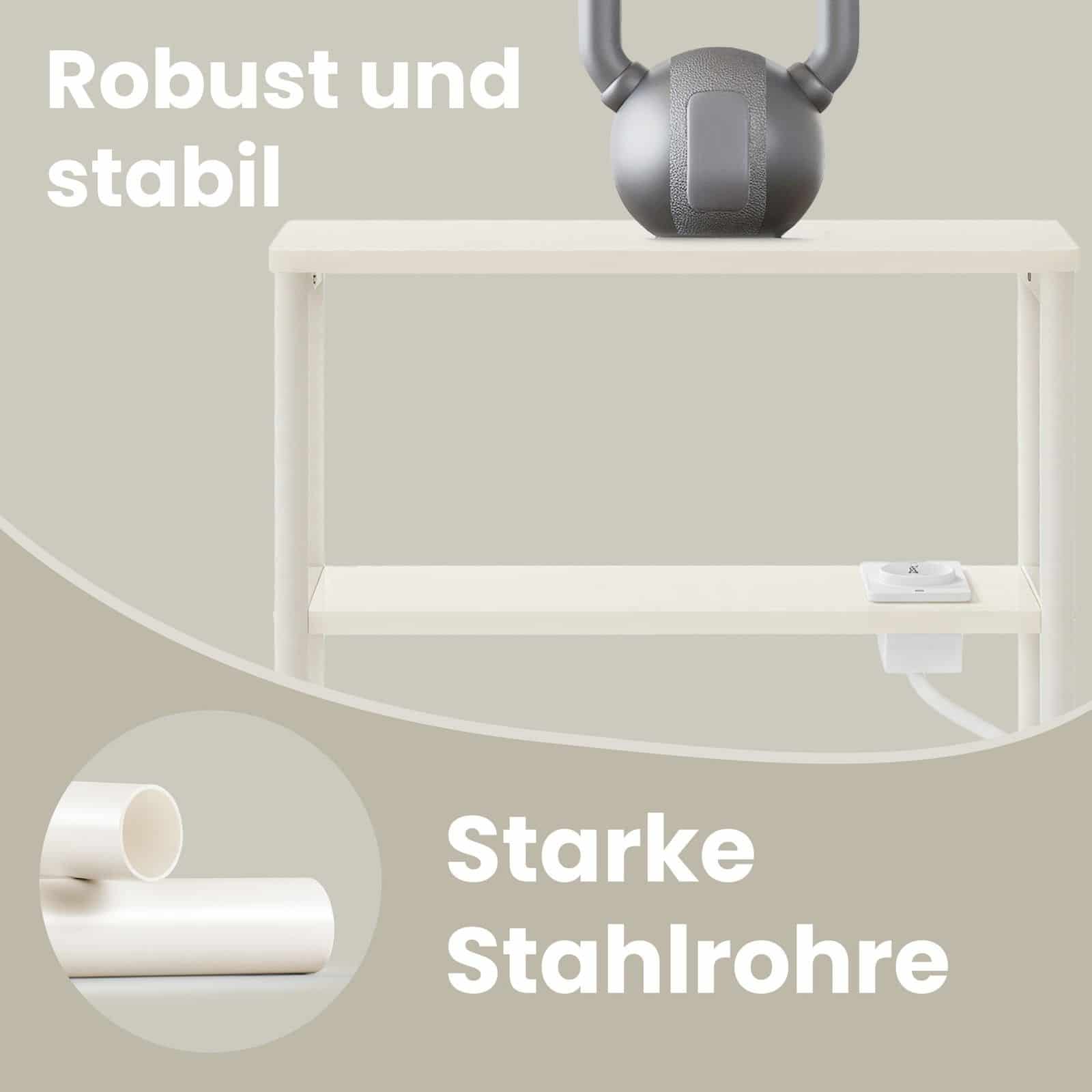 Schmaler Sofatisch mit 3 Ablagen, Nachttisch mit Zeitschriftenhalter, für Schlafzimmer Schmaler Sofatisch mit 3 Ablagen, Nachttisch mit Zeitschriftenhalter, für Schlafzimmer