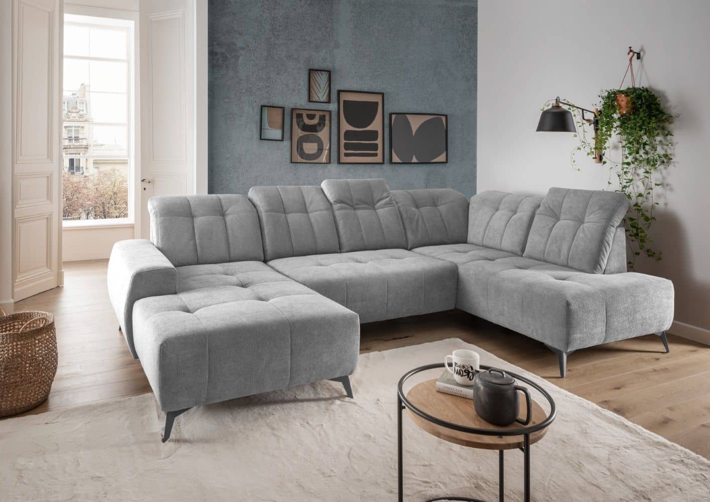 U-Form Wohnlandschaft Sano mit Elektrofunktion | Benformato U-Form Wohnlandschaft Sano mit Elektrofunktion | Benformato